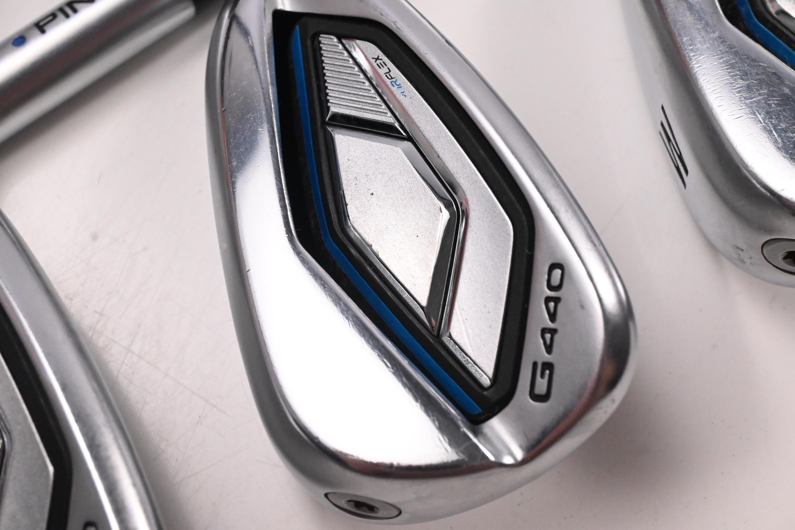 Ping G440 Irons / 6-PW / Blue Dot / Regular Flex Ping AWT 3.0 Shafts