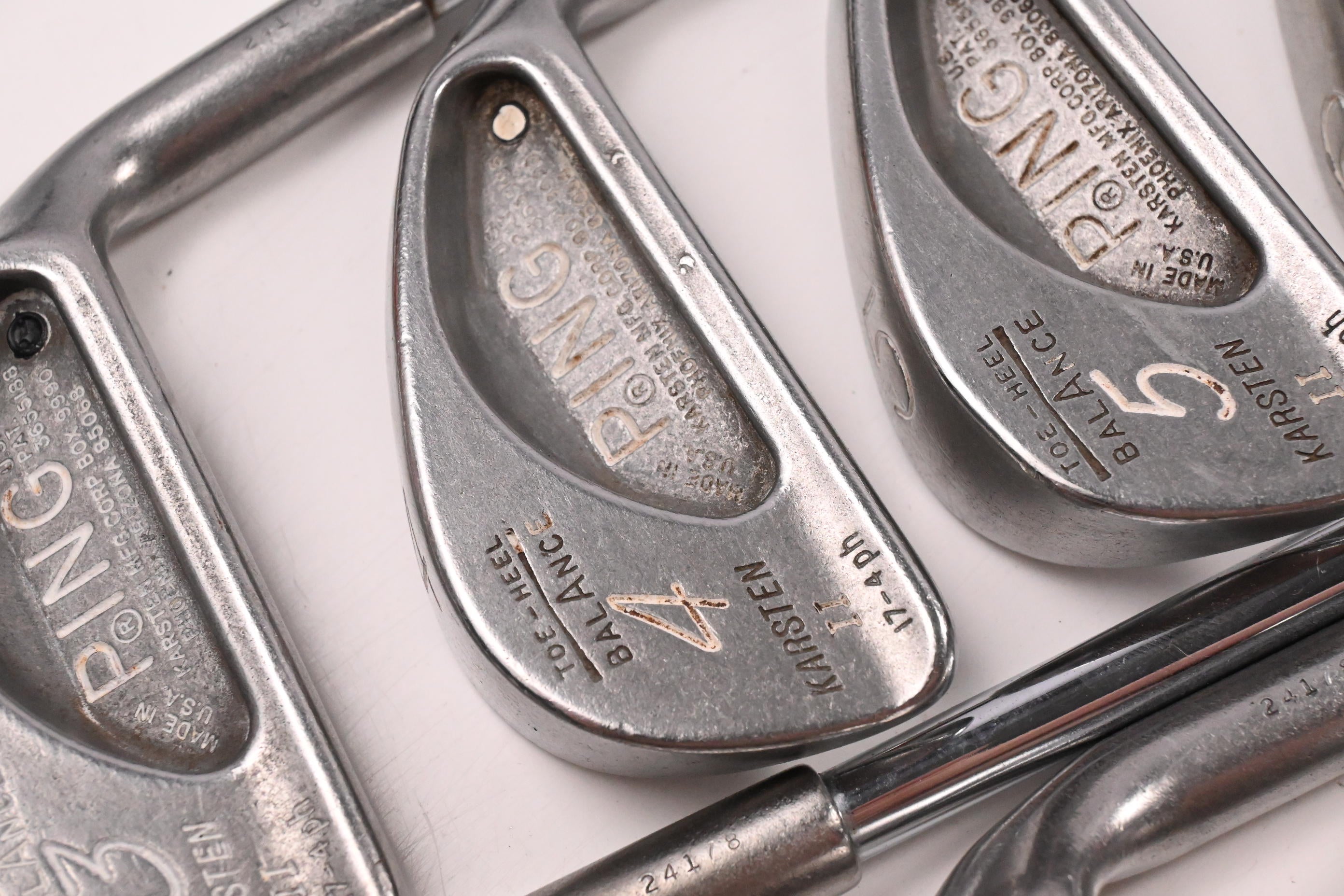 Ping Karsten II Irons / 3-9i+SW / Black Dot / Stiff Flex Ping Karsten ZZ Lite