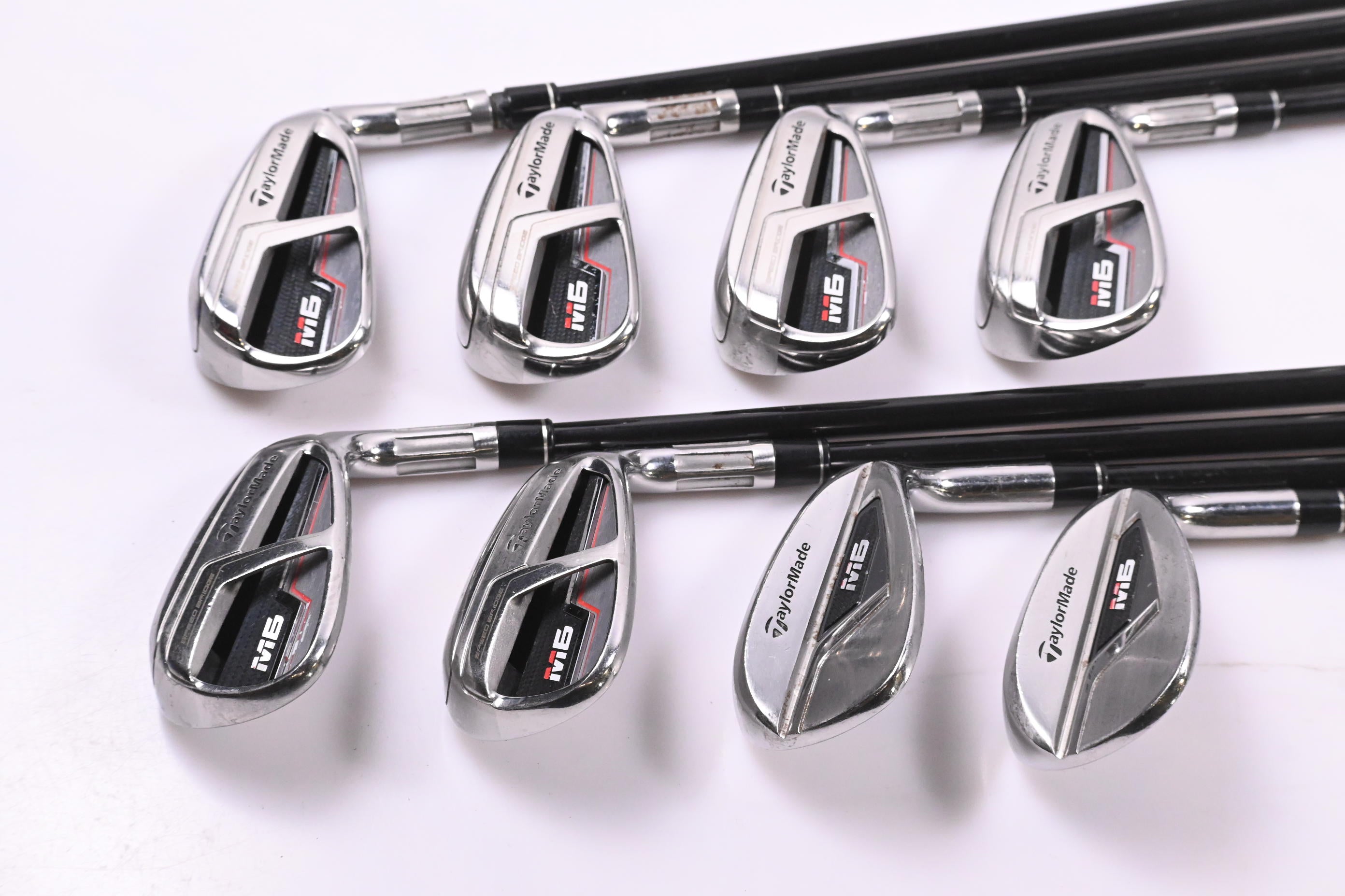 Taylormade M6 Irons / 5-PW+GW+SW / Regular Flex Fujikura Atmos Orange 6