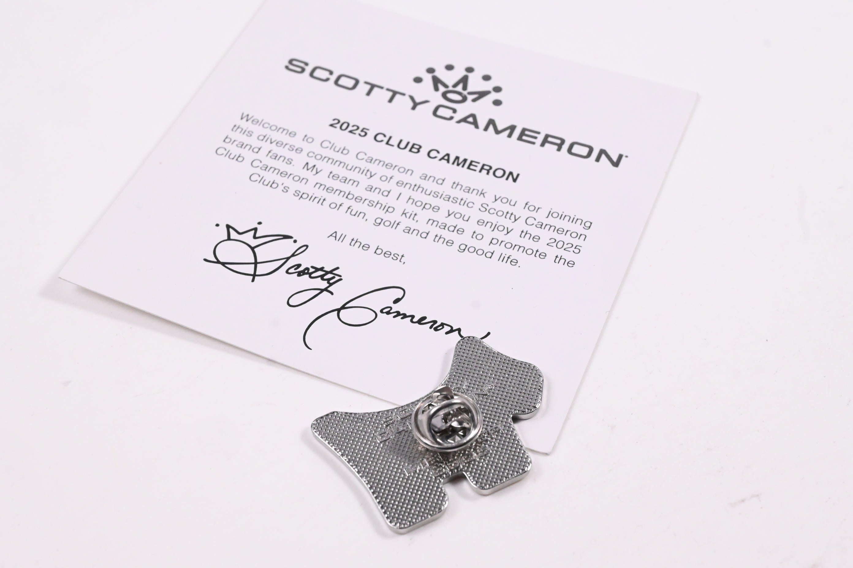 Scotty Cameron 2025 Club Cameron Member Pack / Headcover, Scotty Pin, Backpack