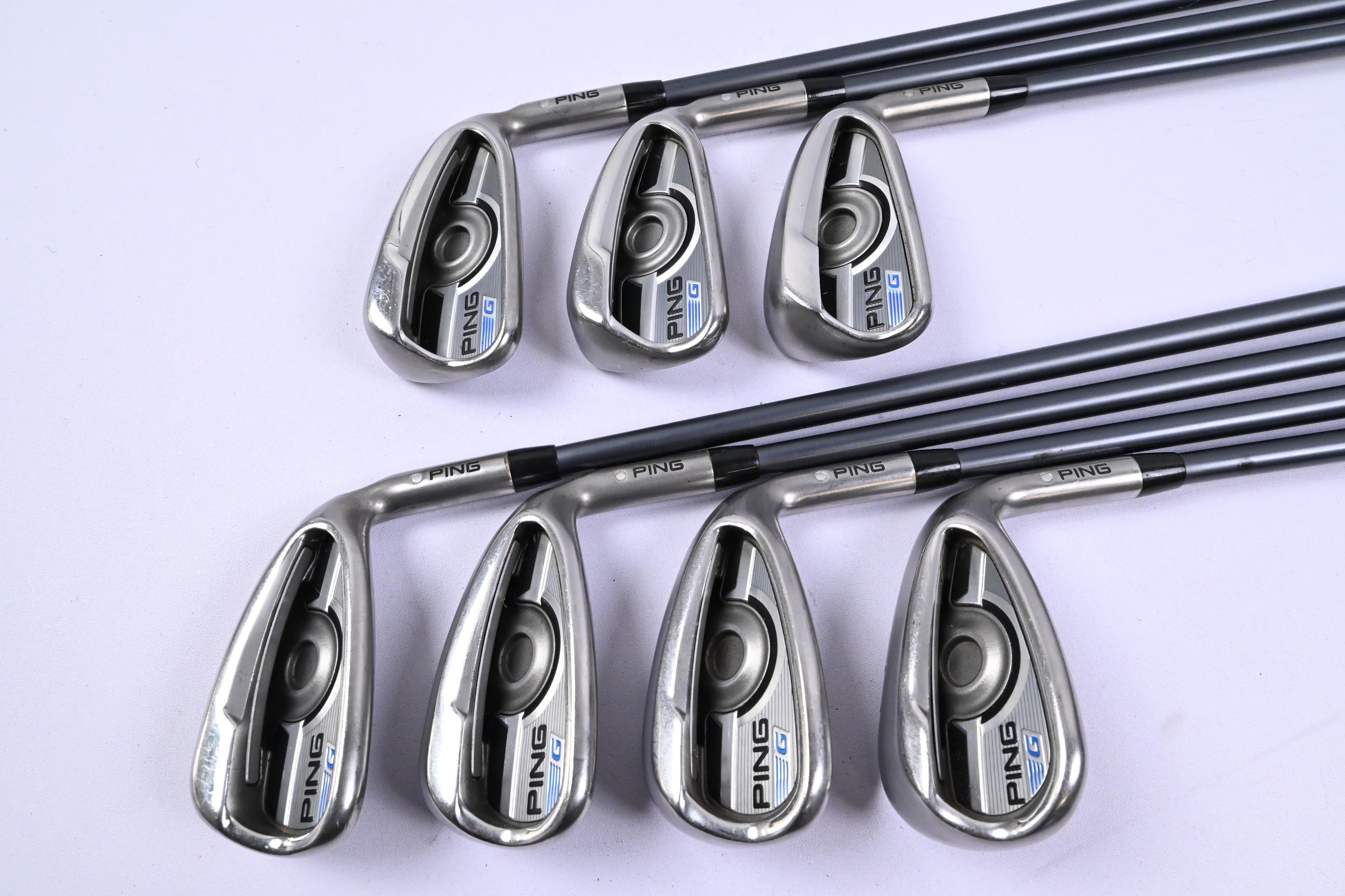 Ping G Series Irons / 5-PW+SW / Silver Dot / Senior Flex Ping CFS 65 Shafts