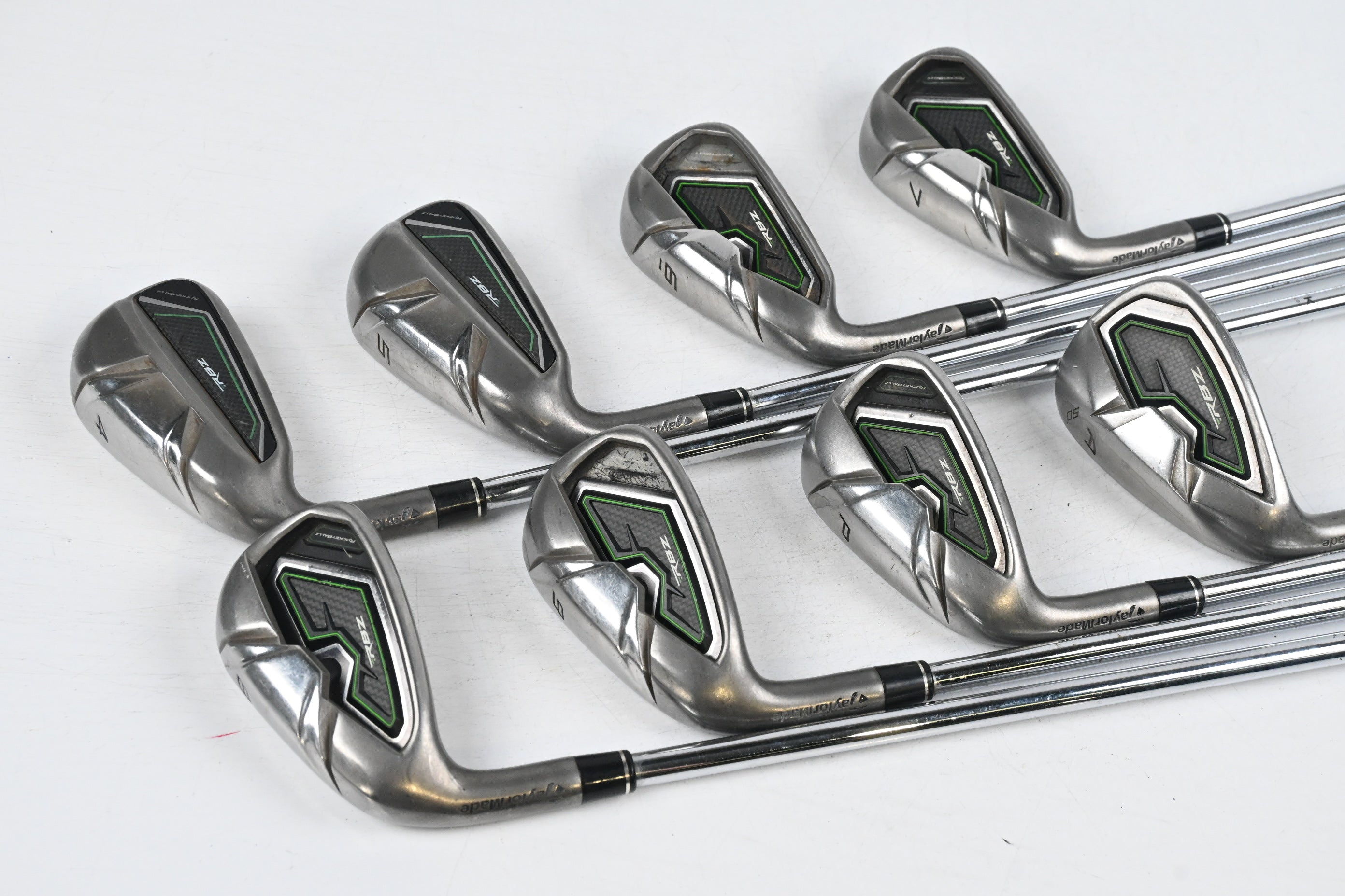 Left Hand Taylormade RBZ Irons / 4-PW+GW / Regular Flex RBZ Shafts