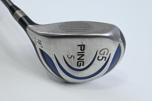 Left Hand Ping G5 #5 Wood / 18 Degree / Regular Flex Ping TFC 100 F