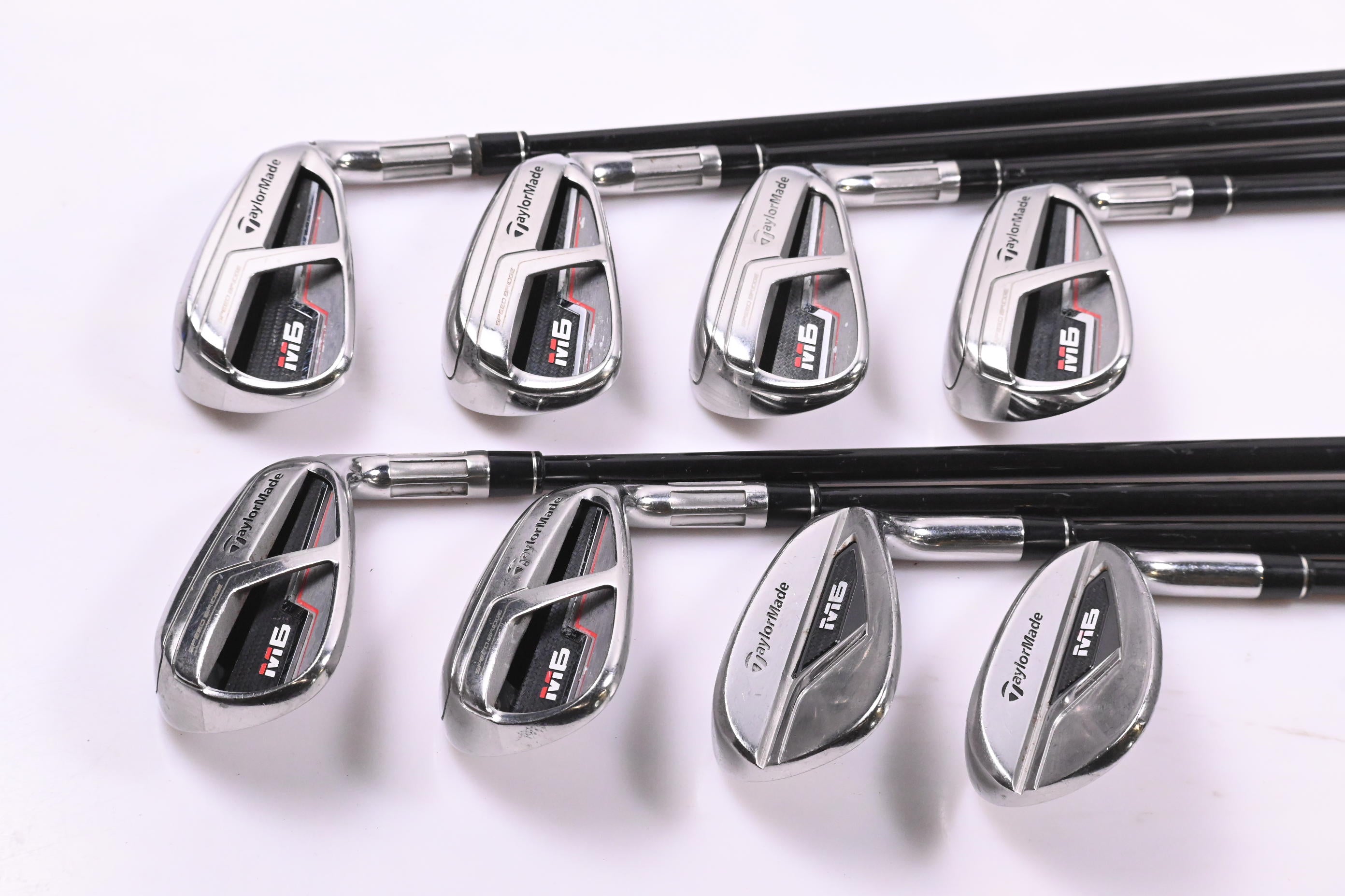 Taylormade M6 Irons / 5-PW+GW+SW / Regular Flex Fujikura Atmos Orange 6