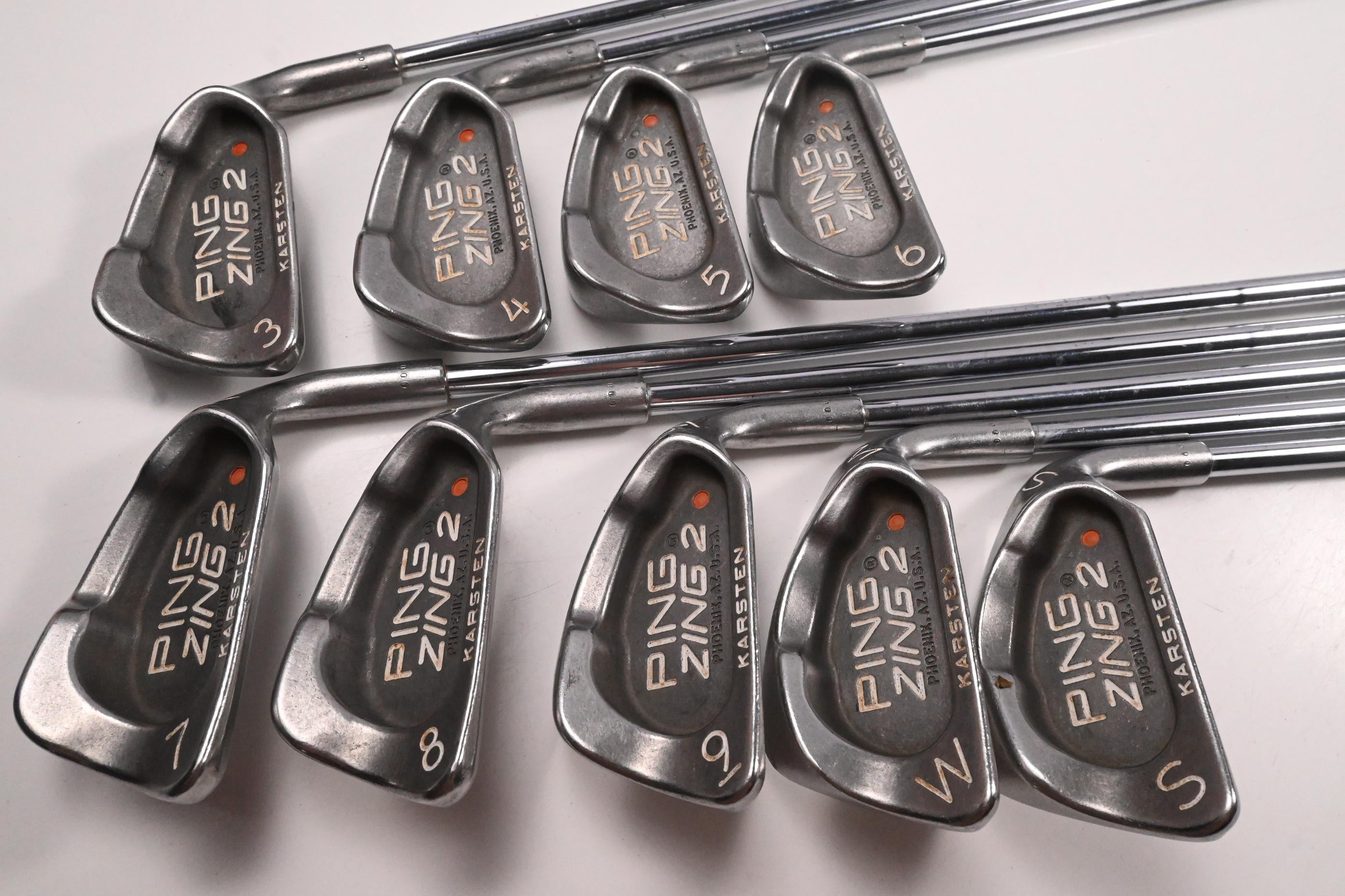 Ping Zing 2 Irons / 3-PW+SW / Orange Dot / Stiff Flex Ping Karsten JZ Red Shafts