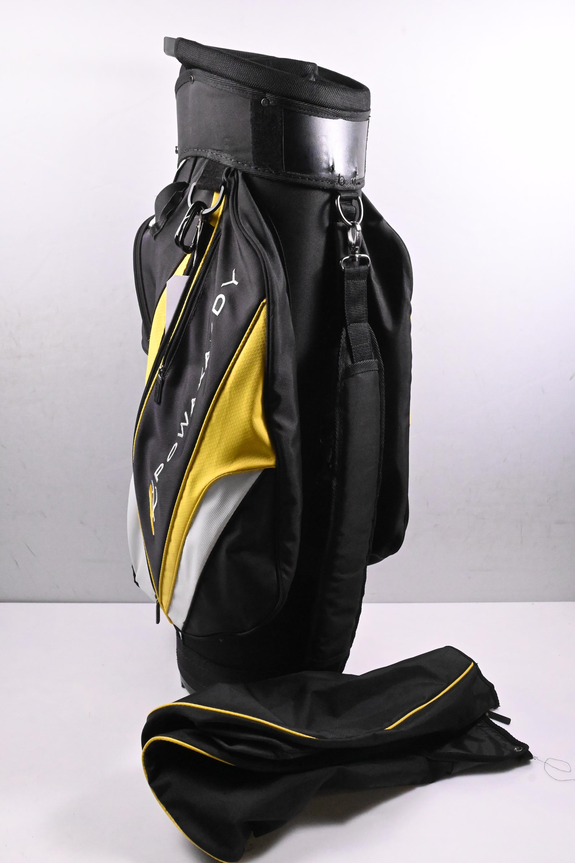 Powakaddy Cart Bag / 14-Way Divider / Black, White, Yellow