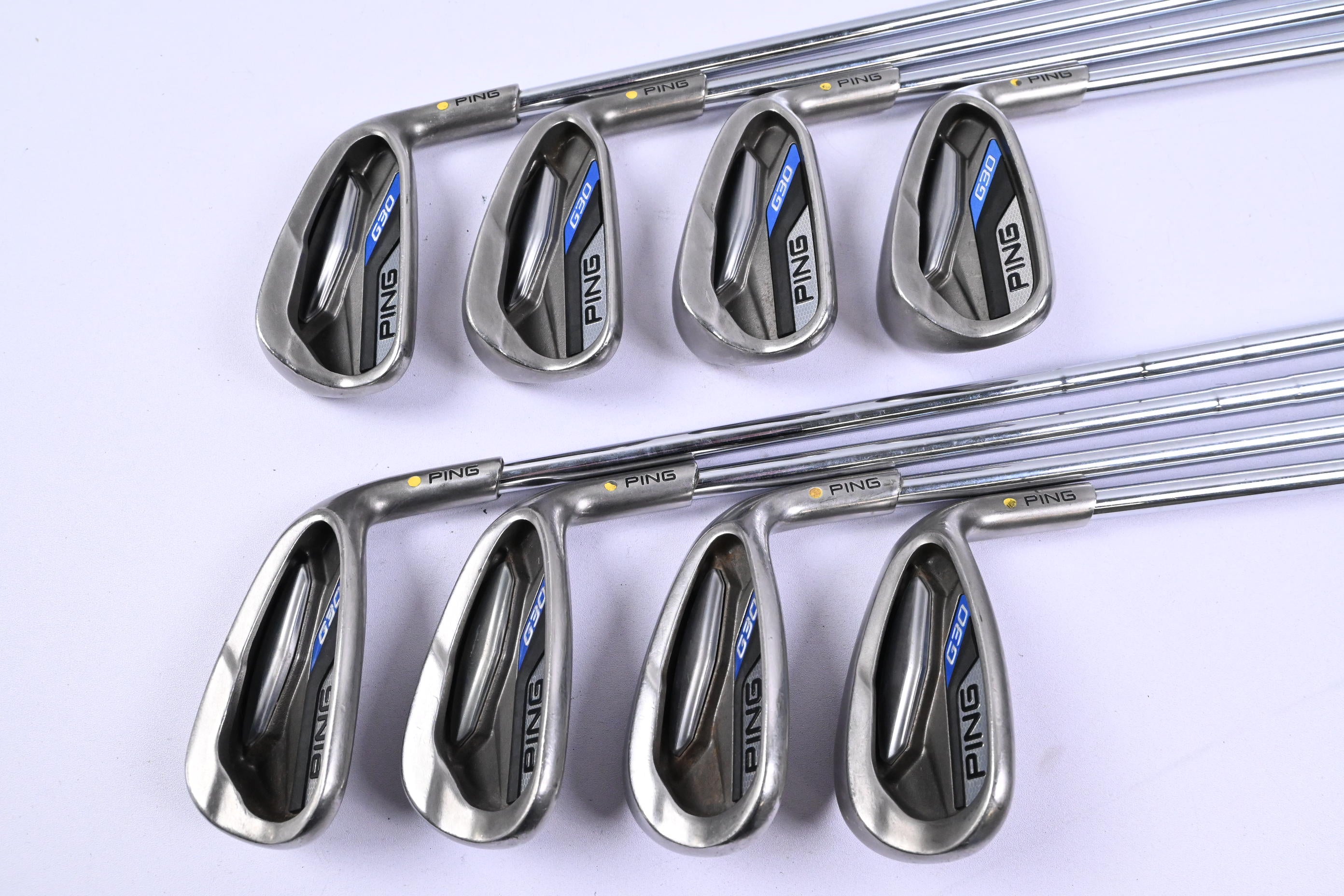 Ping G30 Irons / 5-PW+SW+LW / Yellow Dot / Regular Flex Ping Distance CFS Shafts