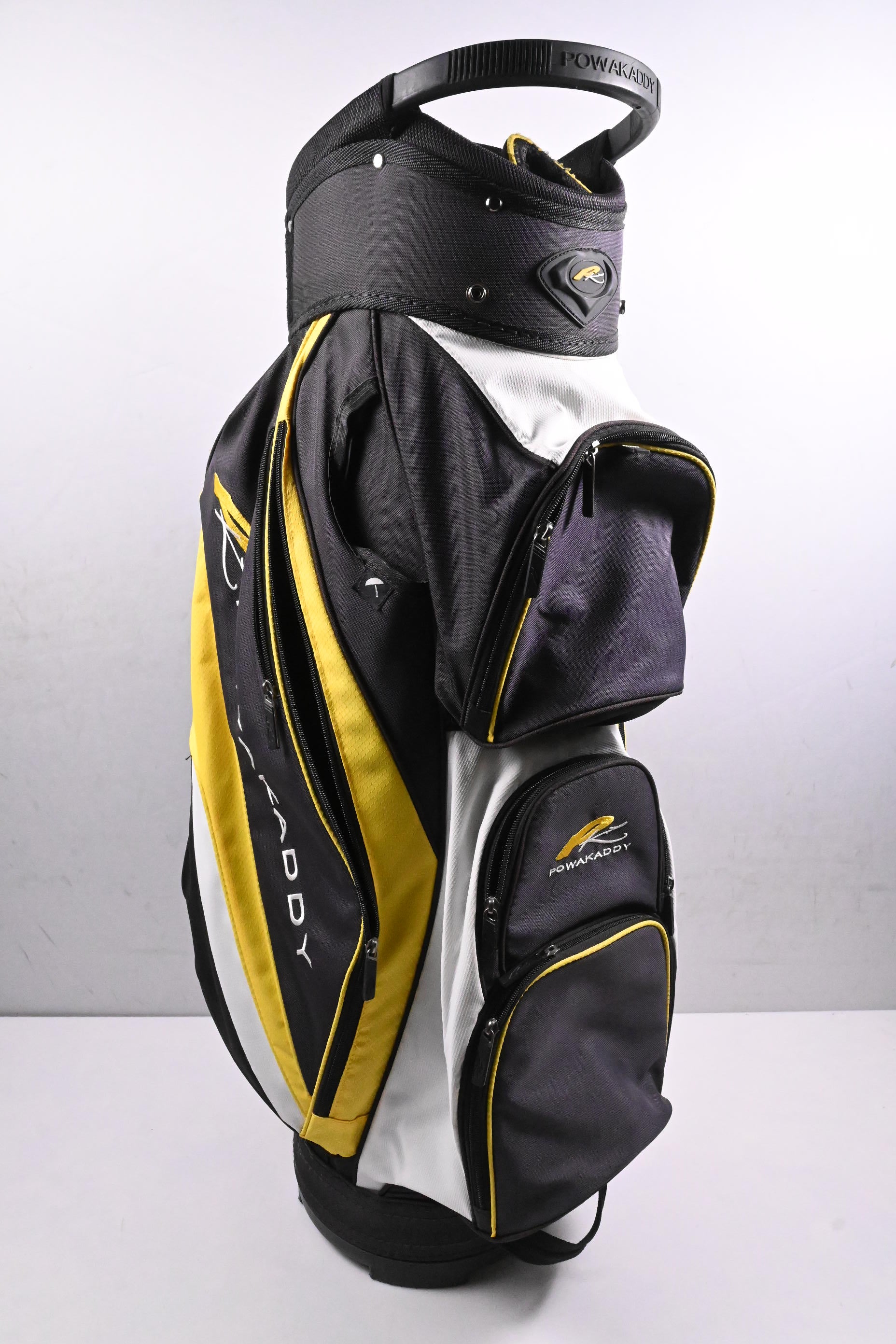 Powakaddy Cart Bag / 14-Way Divider / Black, White, Yellow