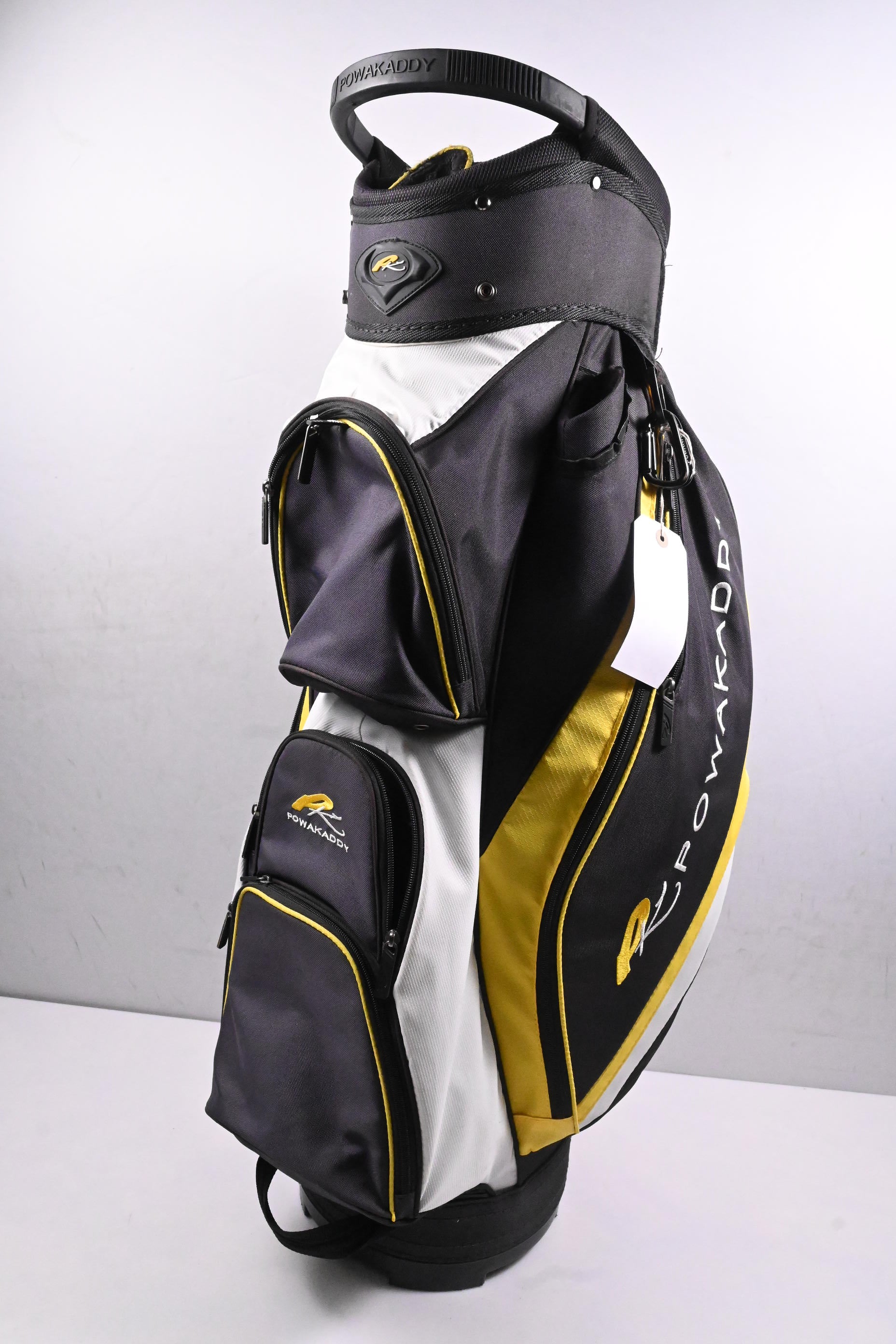 Powakaddy Cart Bag / 14-Way Divider / Black, White, Yellow