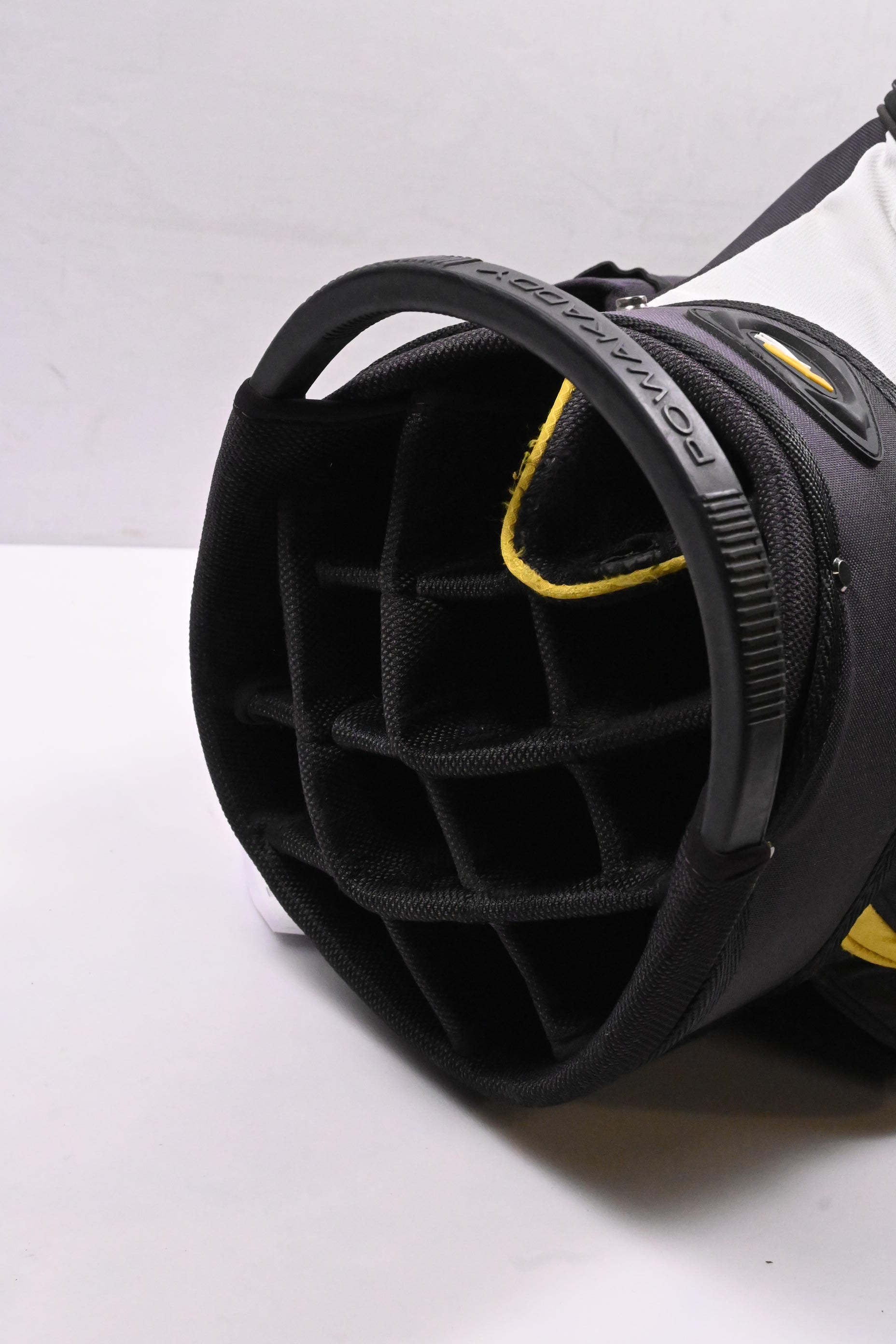Powakaddy Cart Bag / 14-Way Divider / Black, White, Yellow