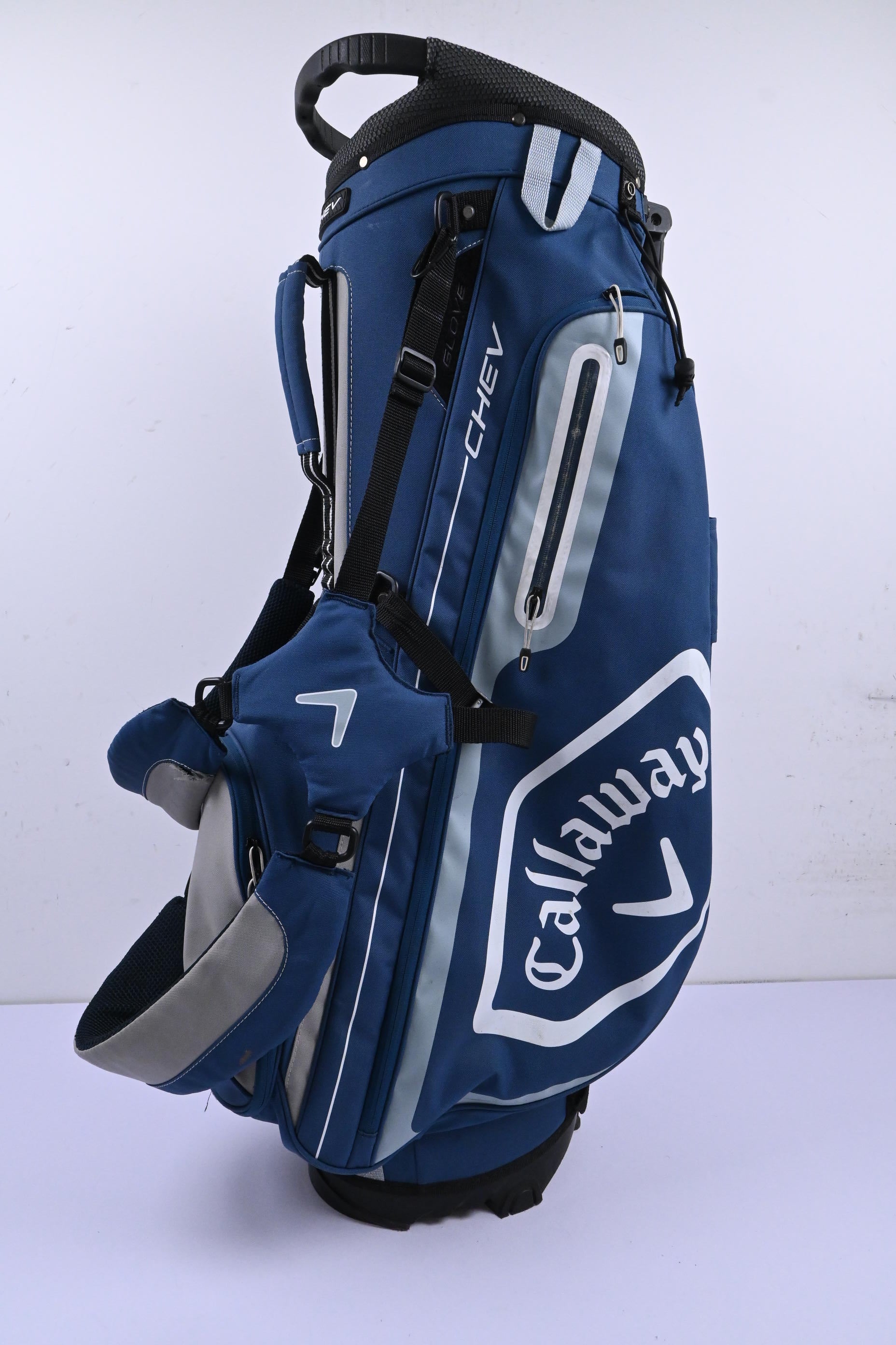 Callaway Chev Stand Bag / 5-Way Divider / Blue & Grey