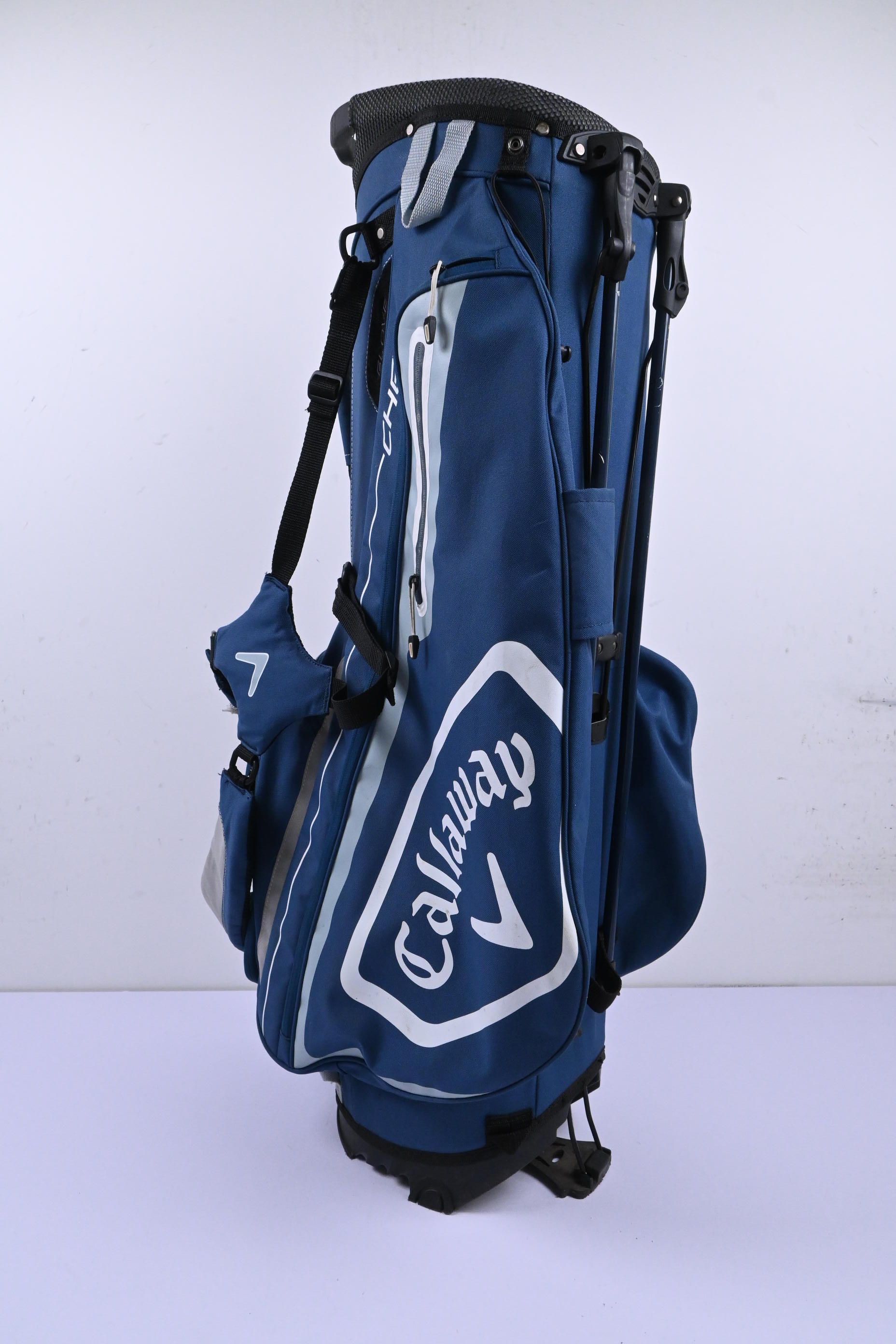Callaway Chev Stand Bag / 5-Way Divider / Blue & Grey