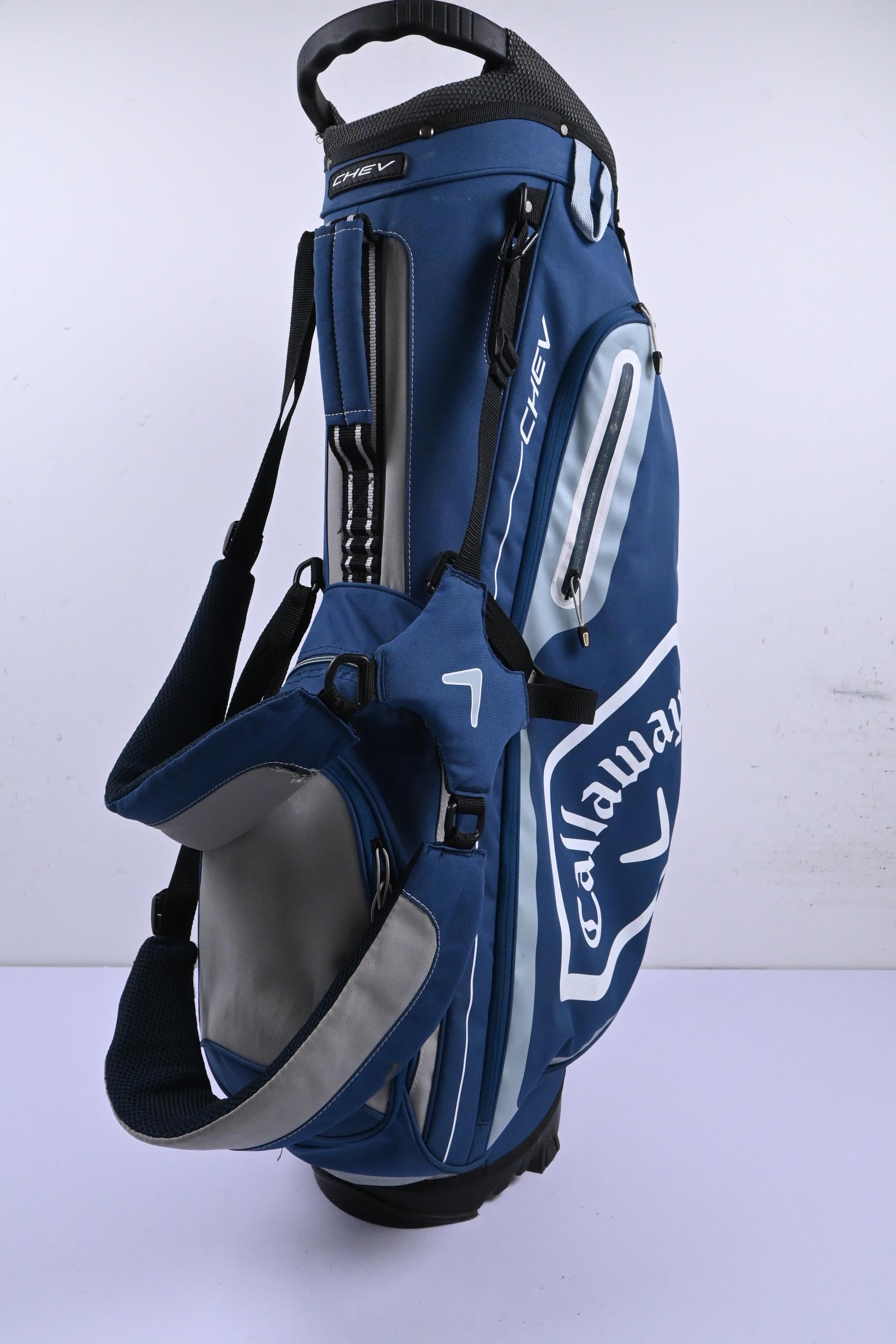 Callaway Chev Stand Bag / 5-Way Divider / Blue & Grey
