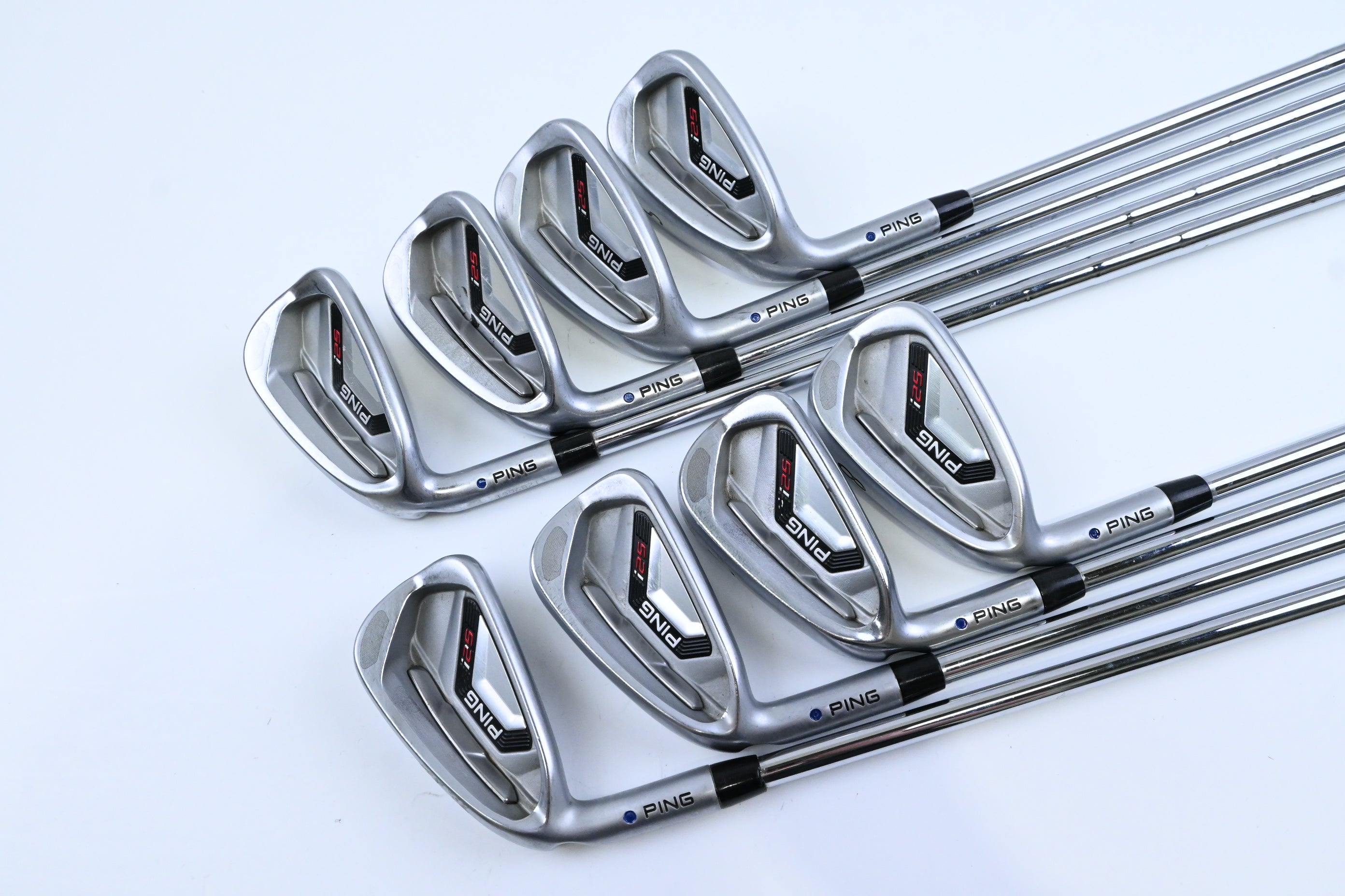 Left Hand Ping i25 Irons / 5-PW+UW+SW / Blue Dot / Regular Flex Ping CFS Shafts