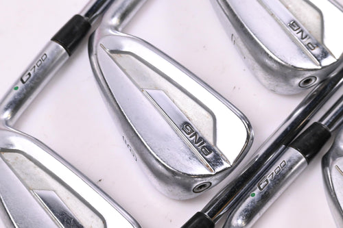 Ping G700 Irons / 5-PW+GW / Green Dot / Regular Flex Ping AWT 2.0 Shafts