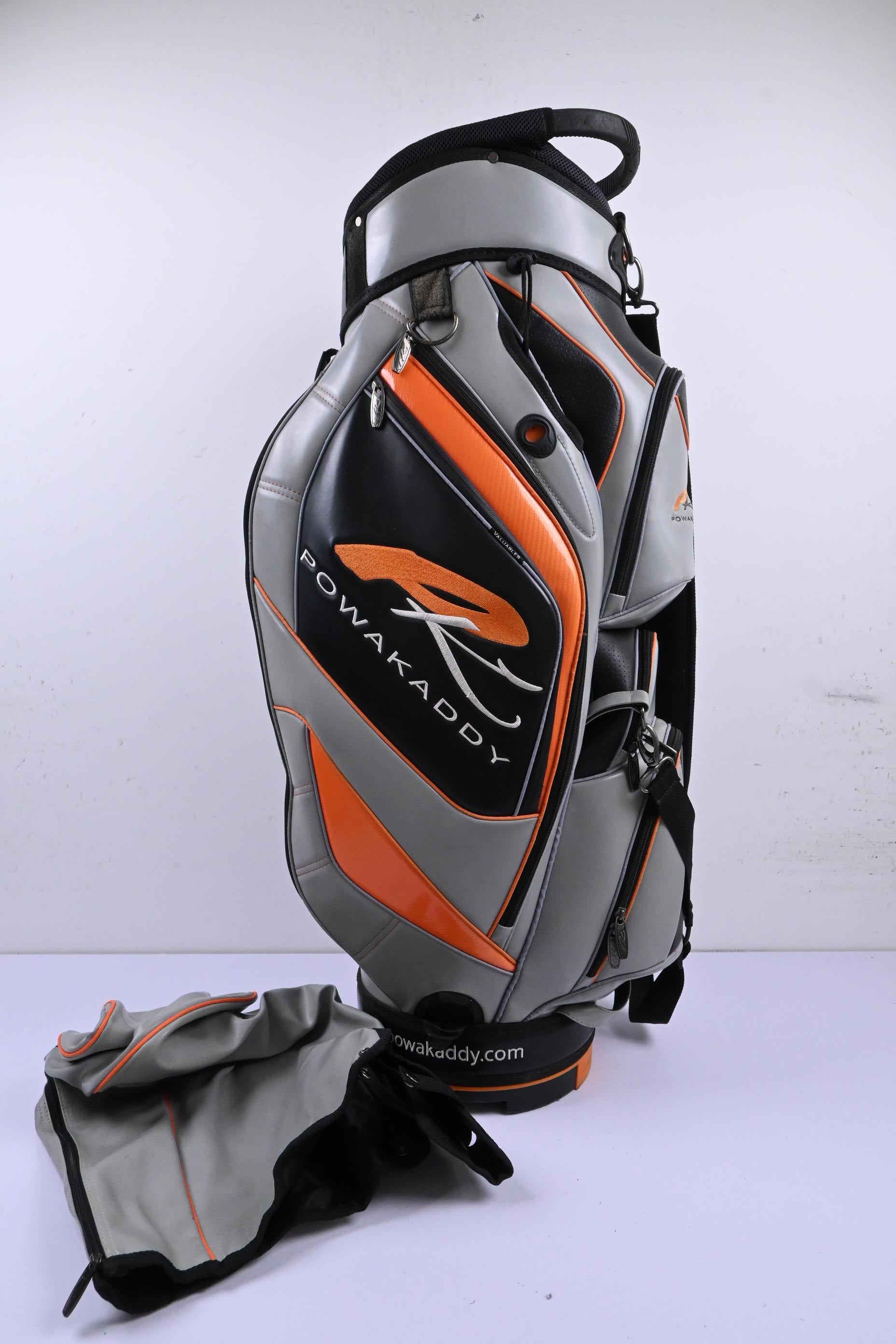 Powakaddy Cart Bag / 14-Way Divider / Grey & Orange