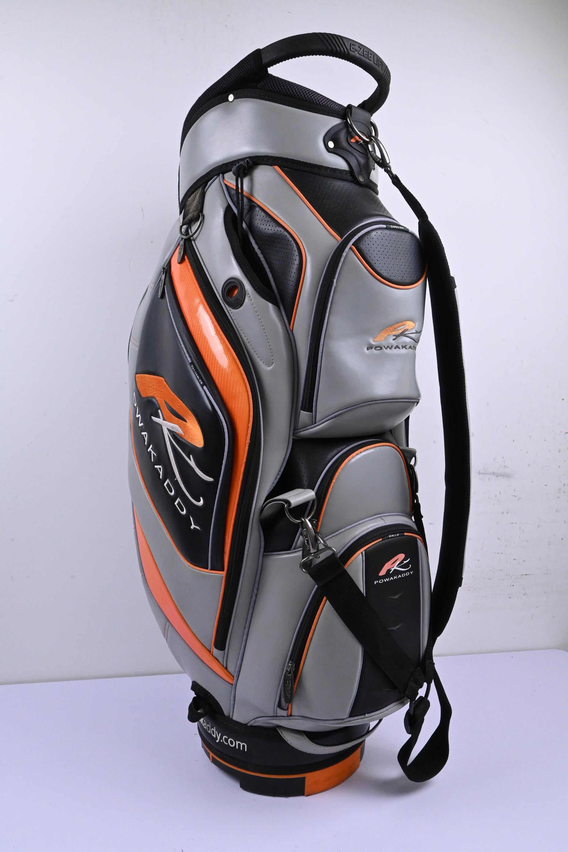 Powakaddy Cart Bag / 14-Way Divider / Grey & Orange