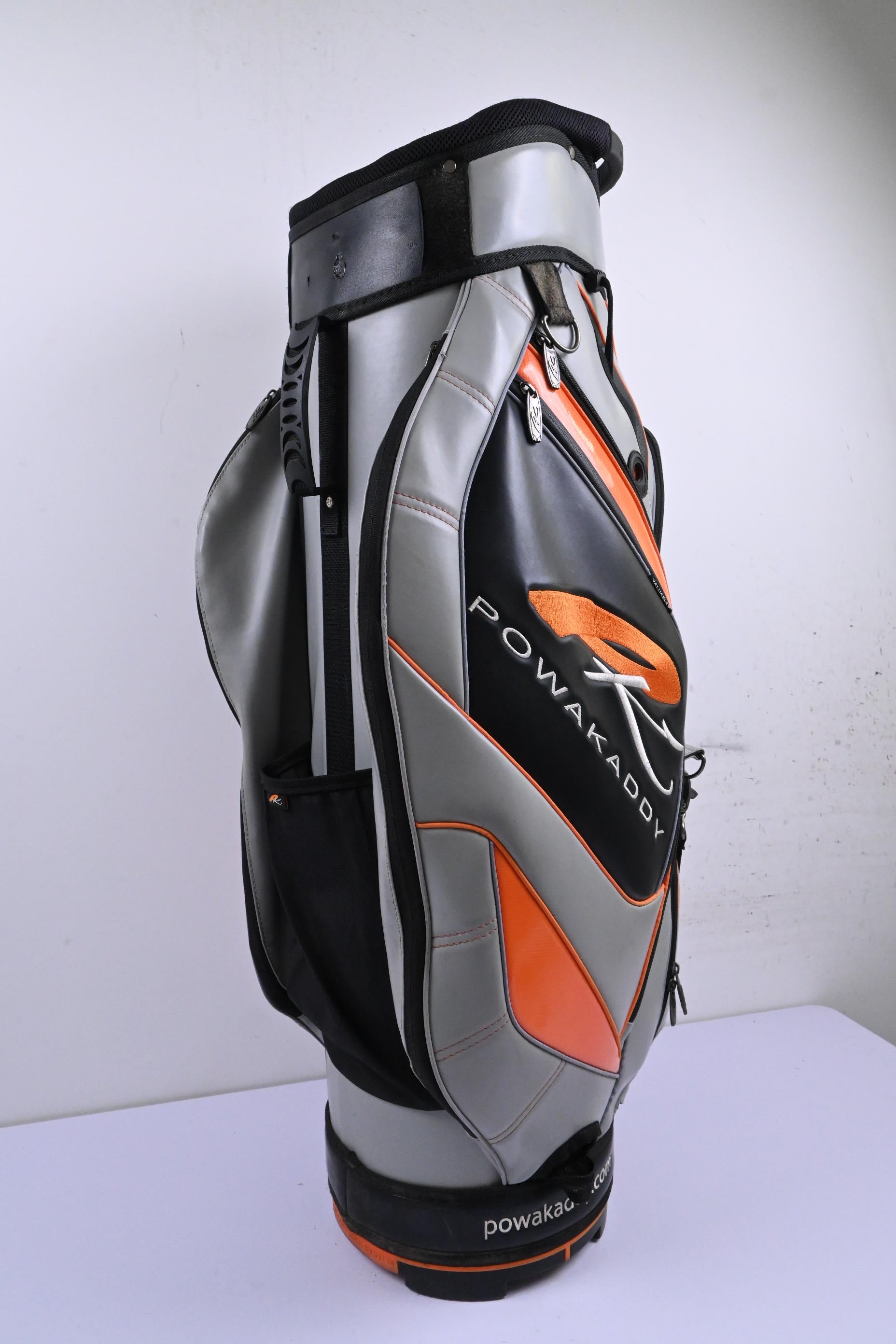 Powakaddy Cart Bag / 14-Way Divider / Grey & Orange