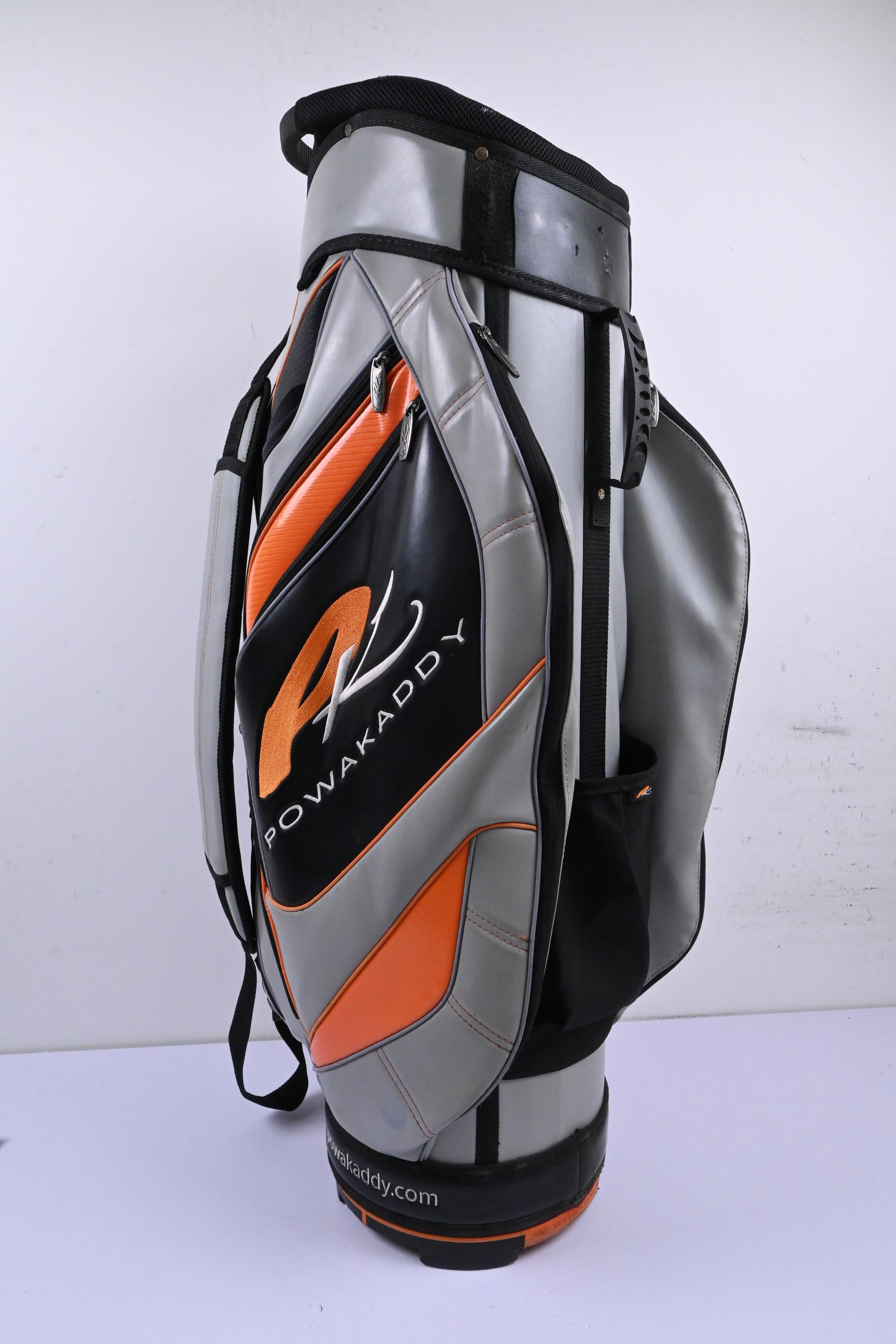 Powakaddy Cart Bag / 14-Way Divider / Grey & Orange