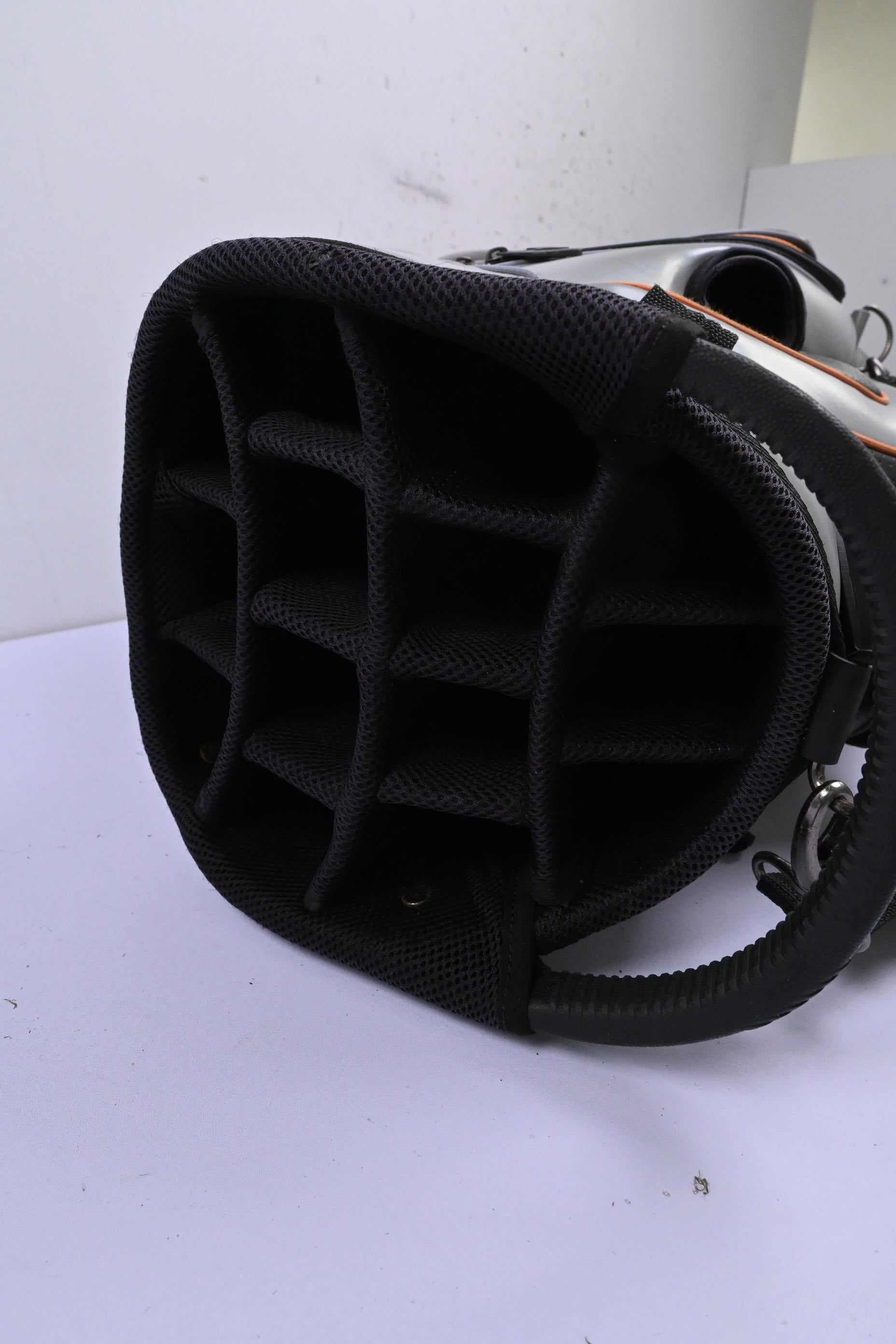 Powakaddy Cart Bag / 14-Way Divider / Grey & Orange