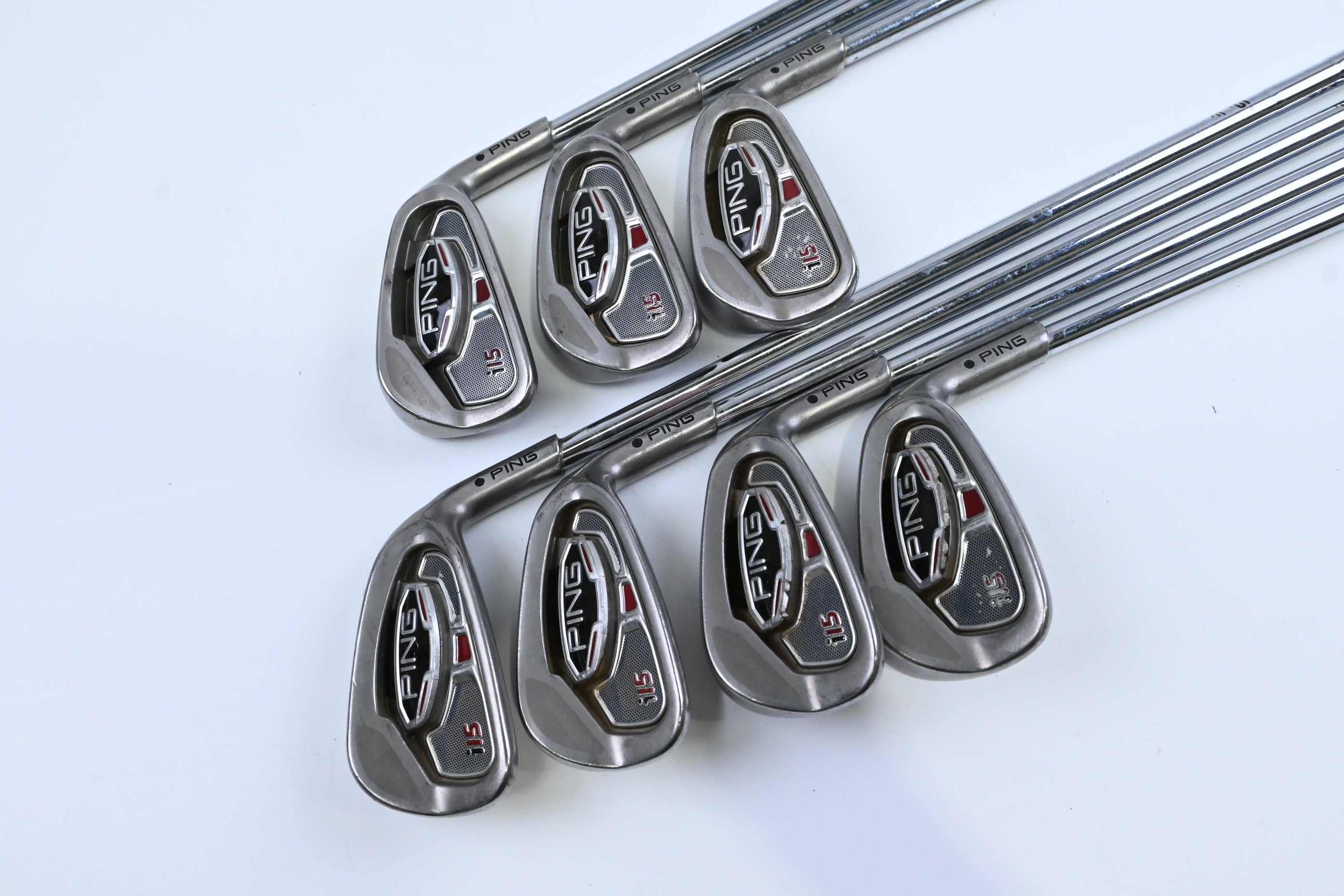 Ping i15 Irons / 4-PW / Black Dot / Regular Flex Ping AWT Shafts