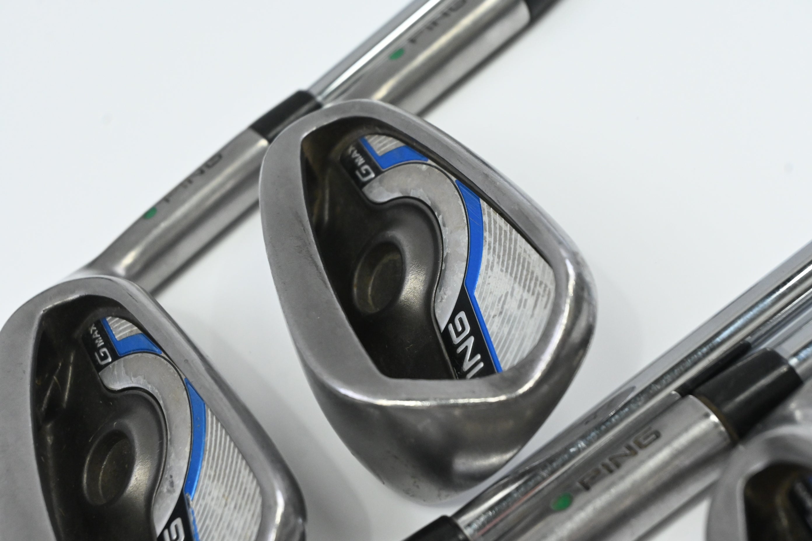 Ping GMax Irons / 7-PW+SW / Green Dot / Regular Flex Ping CFS Distance Shafts