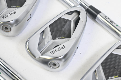 Left Hand Ping G430 Irons / 5-PW+GW+SW / Green Dot / Regular Flex Elevate MPH 95