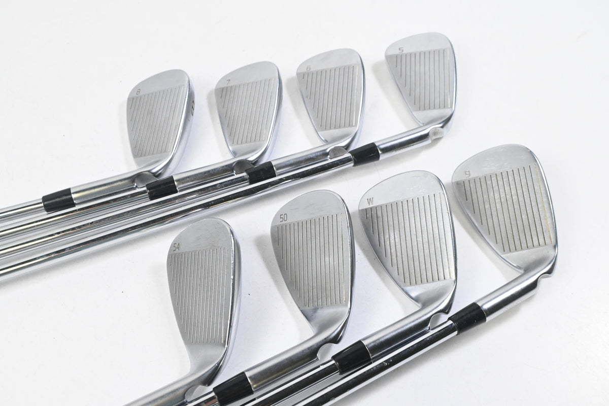 Left Hand Ping G430 Irons / 5-PW+GW+SW / Green Dot / Regular Flex Elevate MPH 95