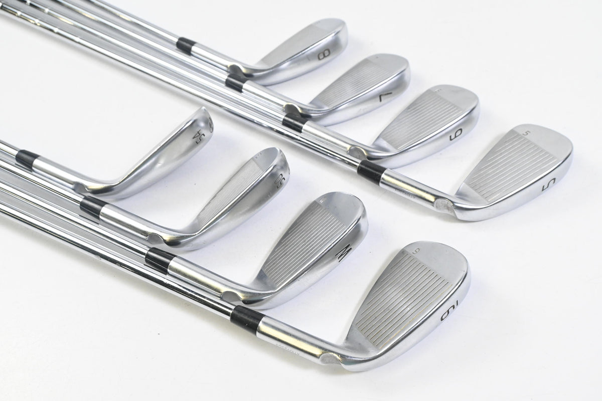 Left Hand Ping G430 Irons / 5-PW+GW+SW / Green Dot / Regular Flex Elevate MPH 95