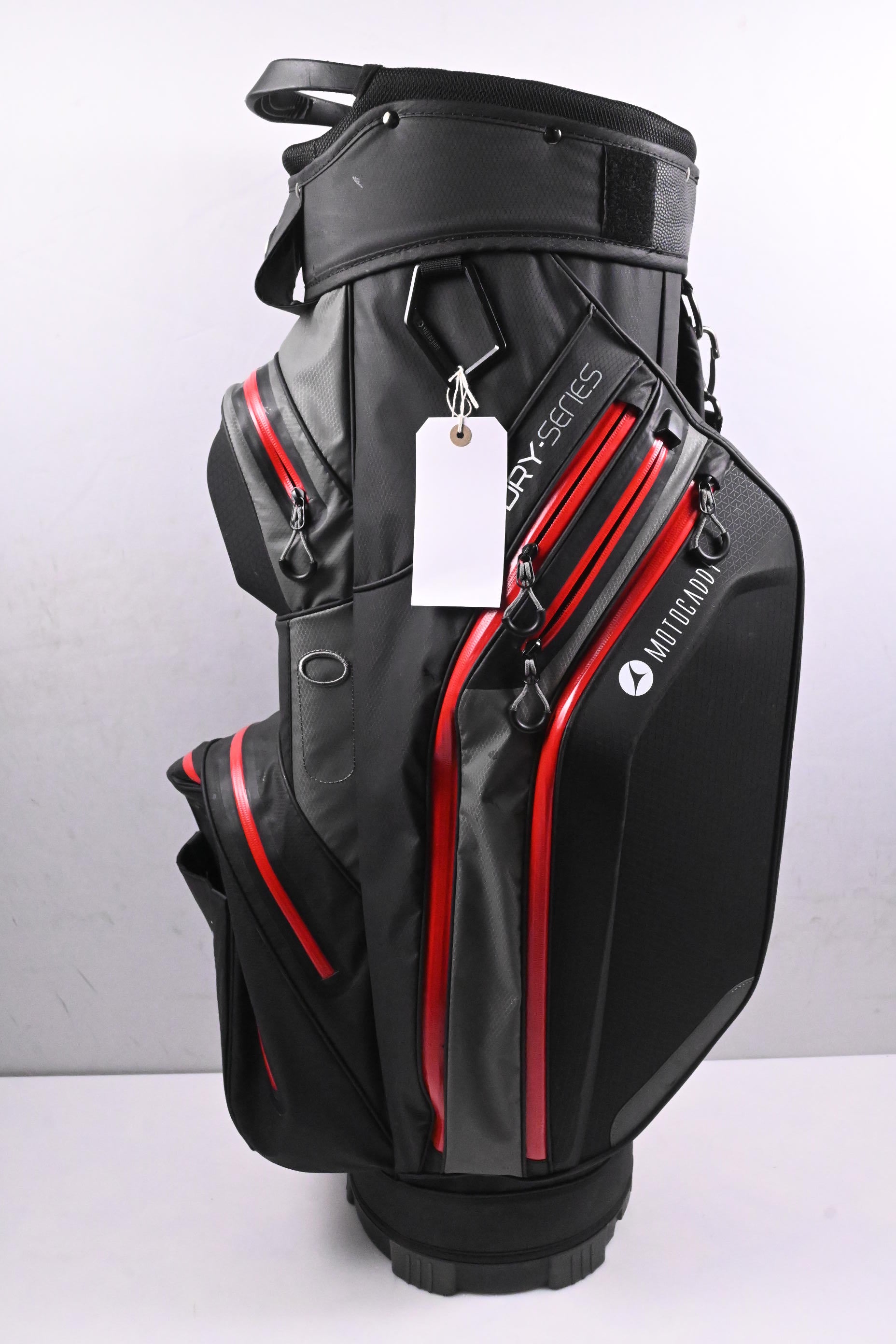 Motocaddy Dry Series Cart Bag / 14-Way Divider / Black, Grey, Red