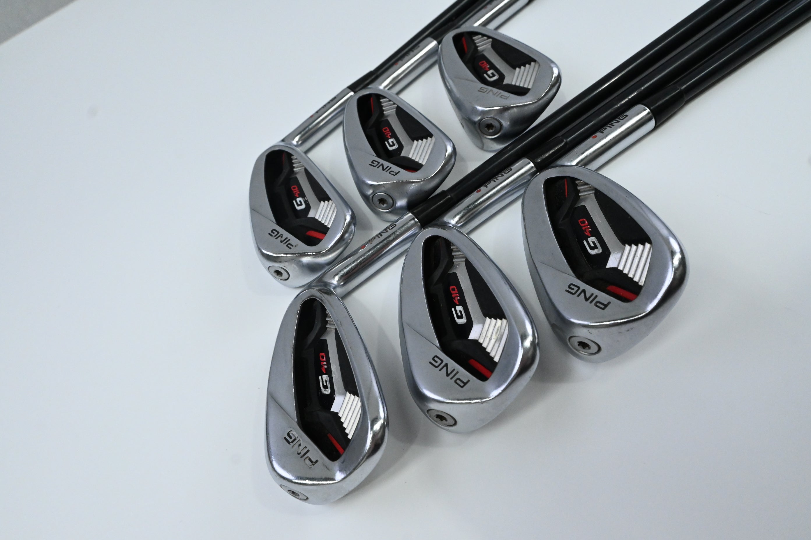 Ping G410 Irons / 5-PW / Red Dot / Stiff Flex Ping Alta CB Red Shafts