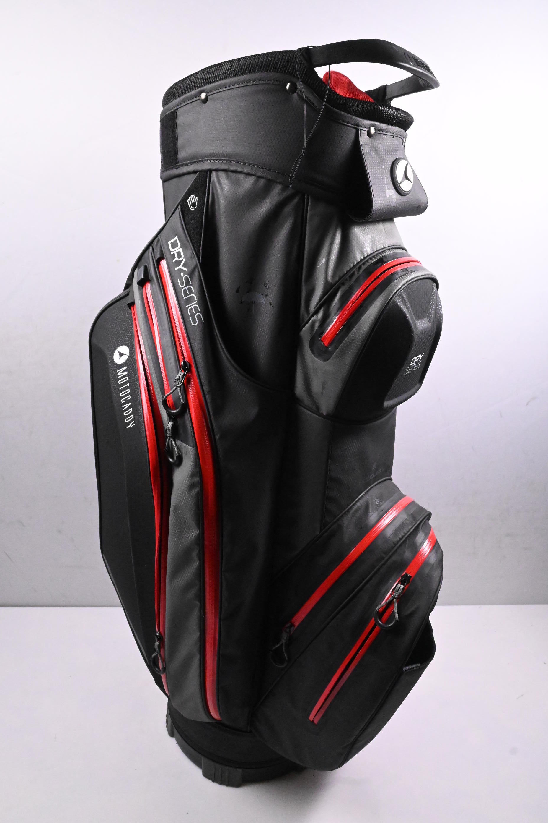 Motocaddy Dry Series Cart Bag / 14-Way Divider / Black, Grey, Red