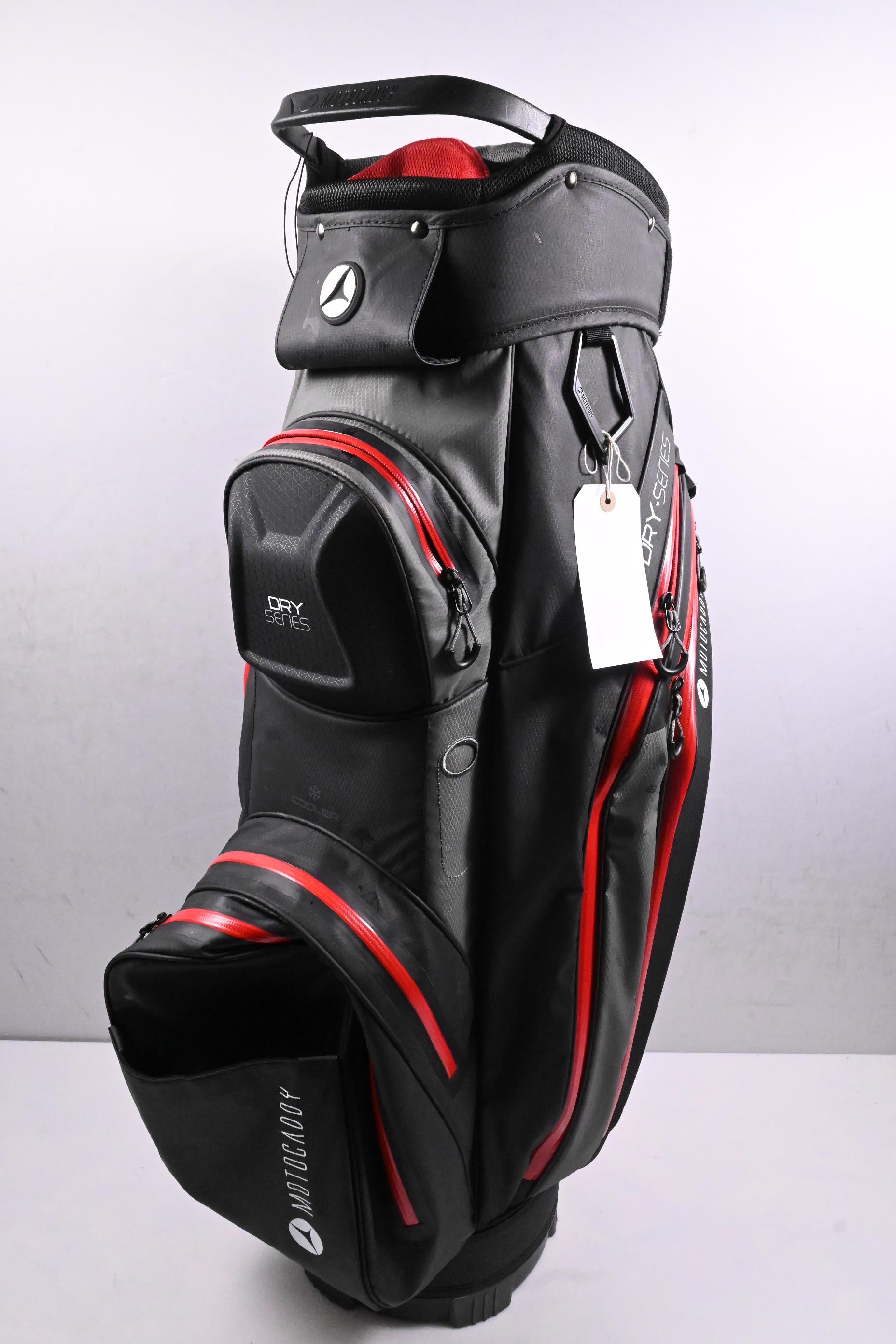Motocaddy Dry Series Cart Bag / 14-Way Divider / Black, Grey, Red