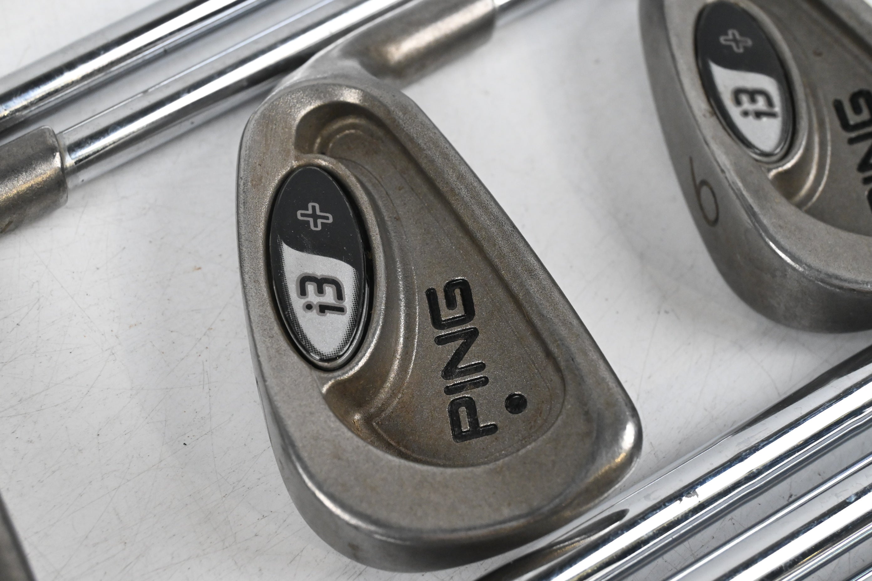 Ping i3+ Irons / 3-PW+SW / Black Dot / Stiff Flex Steel Shafts