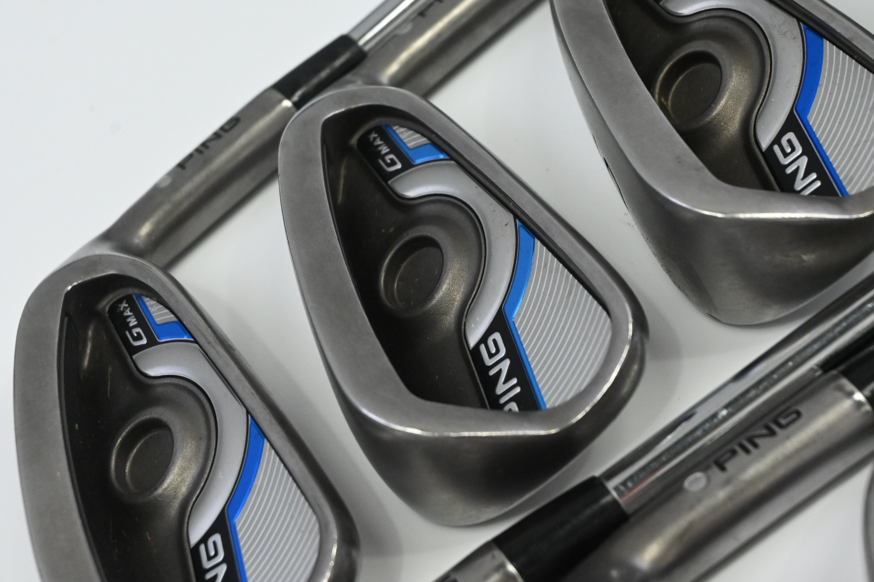 Ping GMax Irons / 4-PW+UW / Silver Dot / Stiff Flex Ping AWT 2.0 Shafts