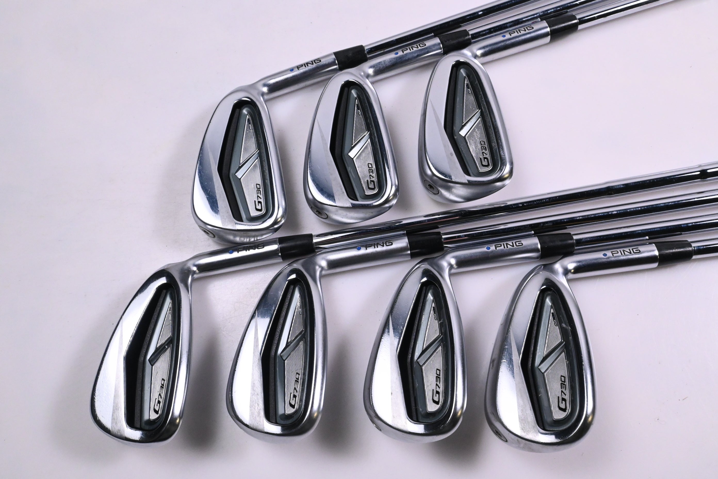 Ping G730 Irons / 6-PW+GW+50° / Blue Dot / Regular Flex Dynamic Gold Mid 100