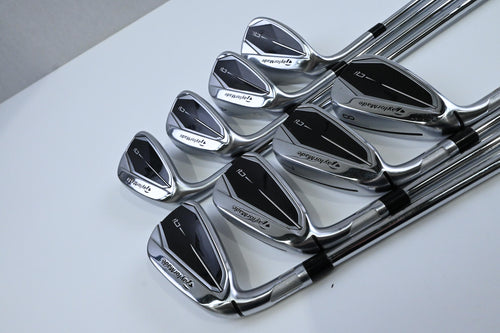 Left Hand Taylormade Qi Irons / 5-PW+AW+SW / Regular Flex KBS Max MT 85 Shafts