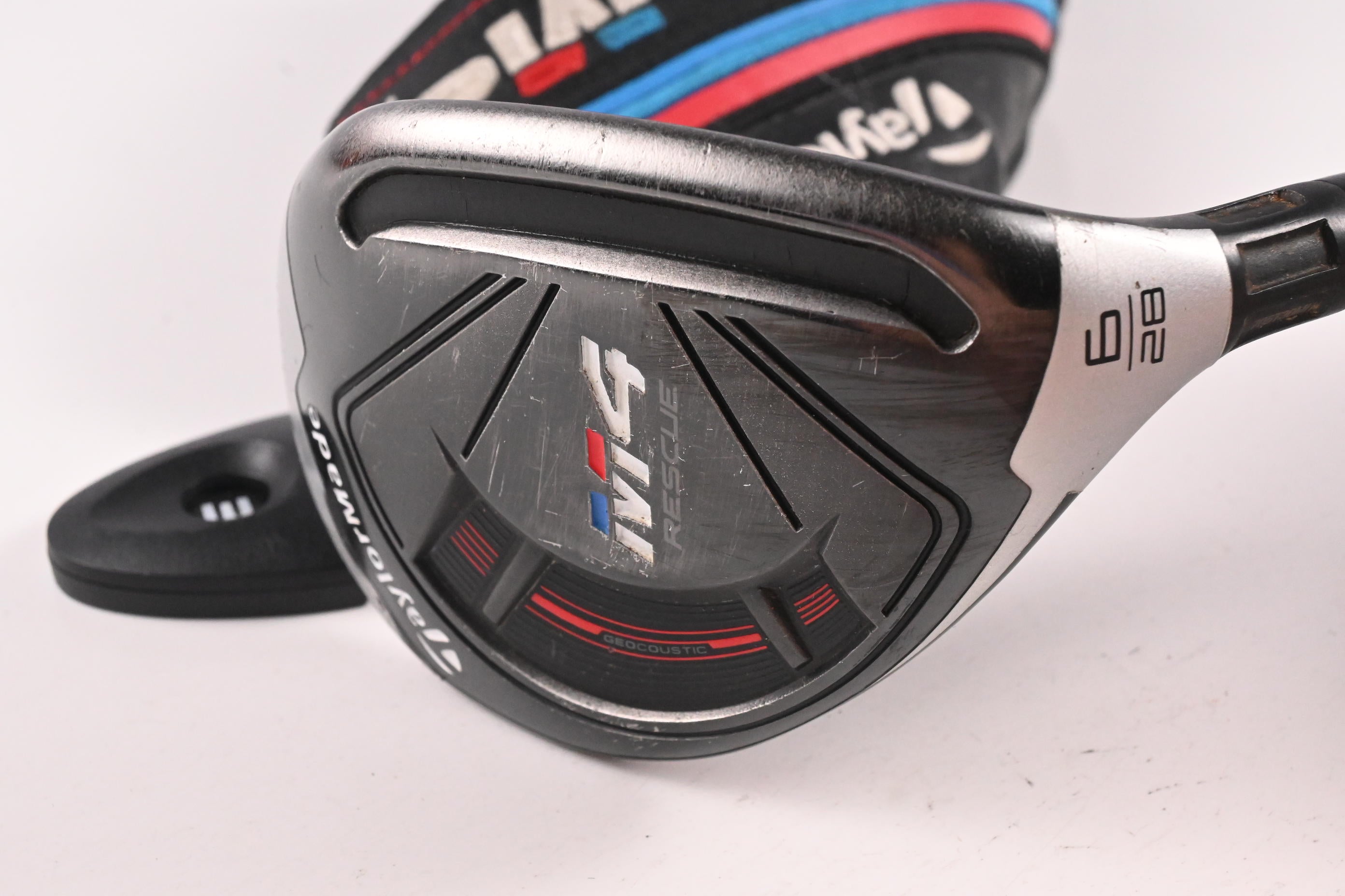 Taylormade M4 #6 Hybrid / 28 Degree / Stiff Flex Fujikura Atmos Red 7 Shaft