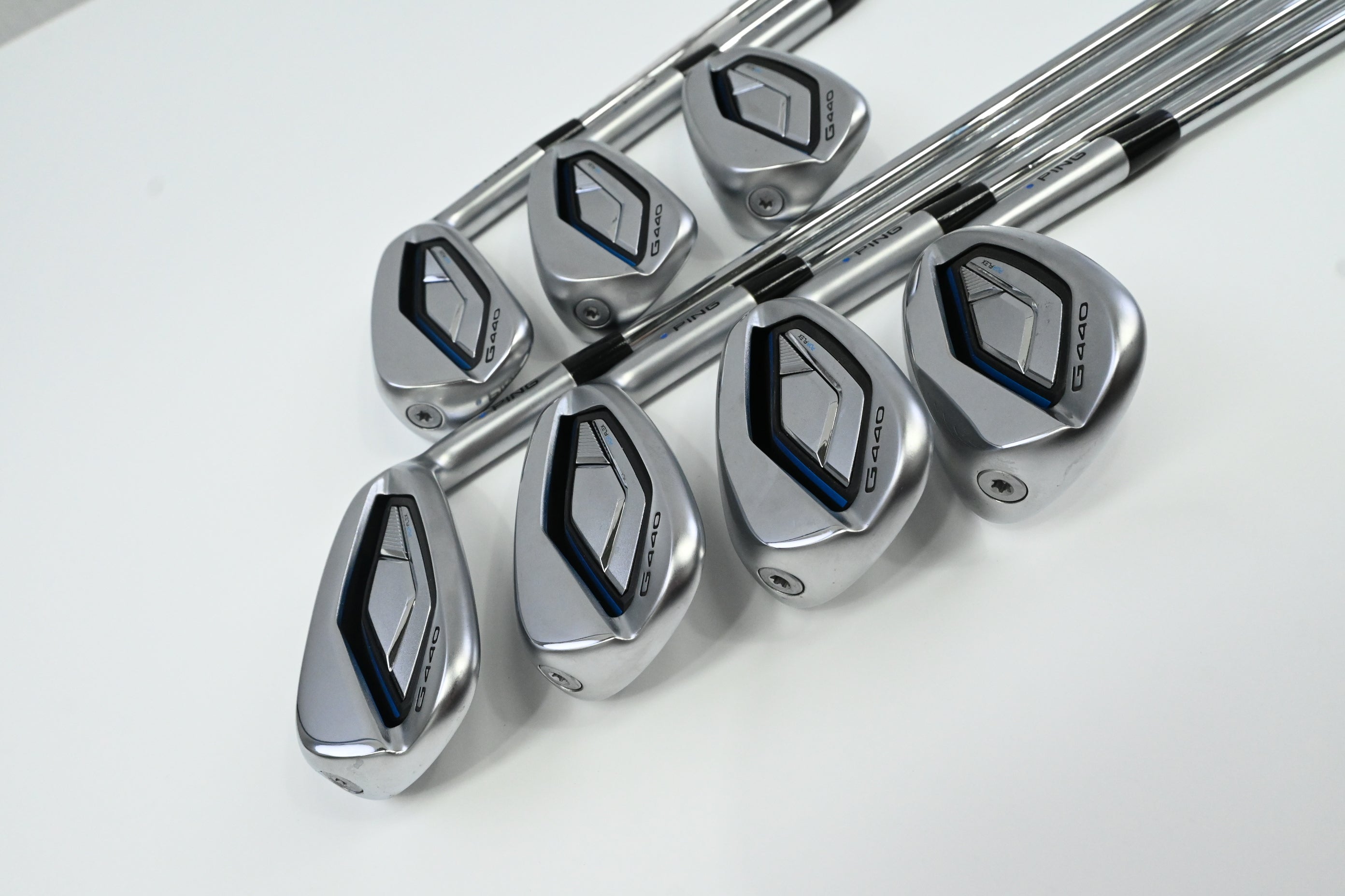 Ping G440 Irons / 6-PW+UW+56° / Blue Dot / Regular Flex Ping AWT 3.0 Shafts