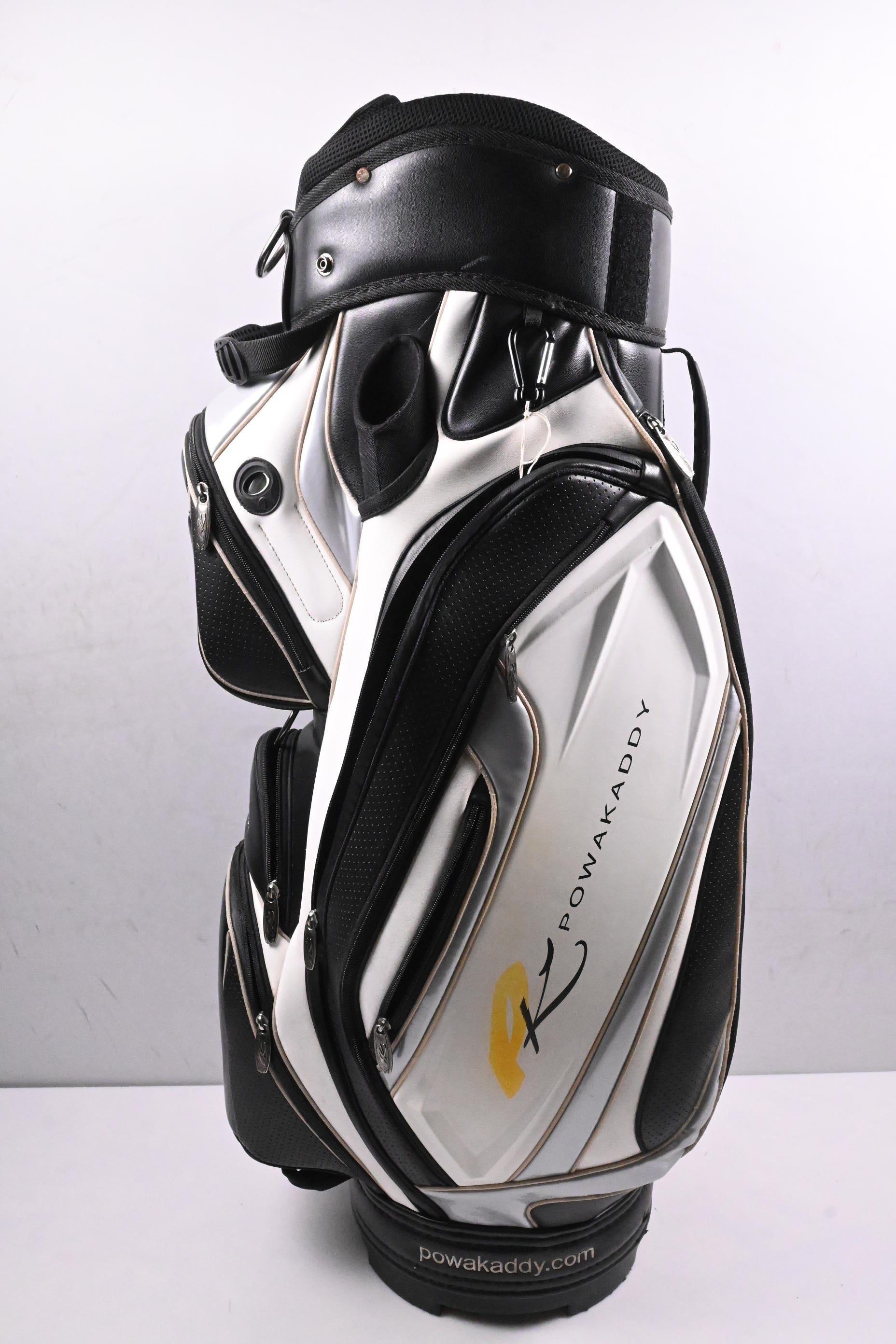 Powakaddy Cart Bag / 14-Way Divider / White, Black