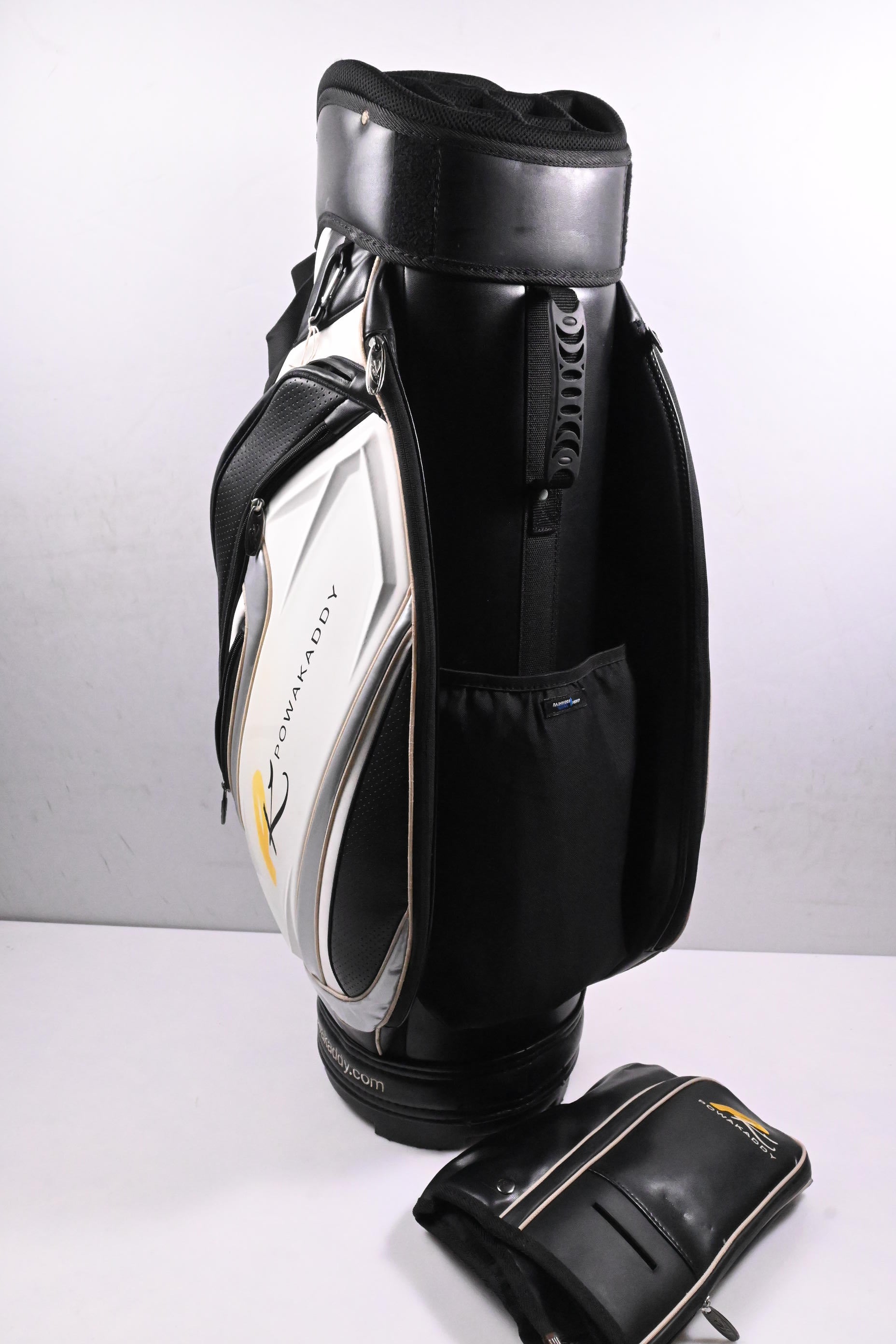 Powakaddy Cart Bag / 14-Way Divider / White, Black