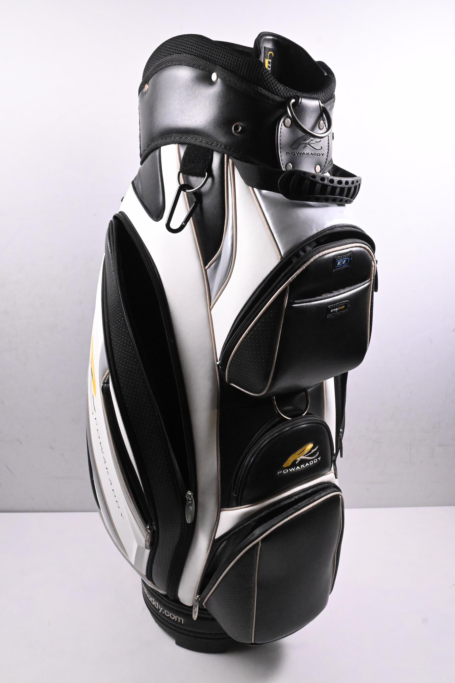 Powakaddy Cart Bag / 14-Way Divider / White, Black