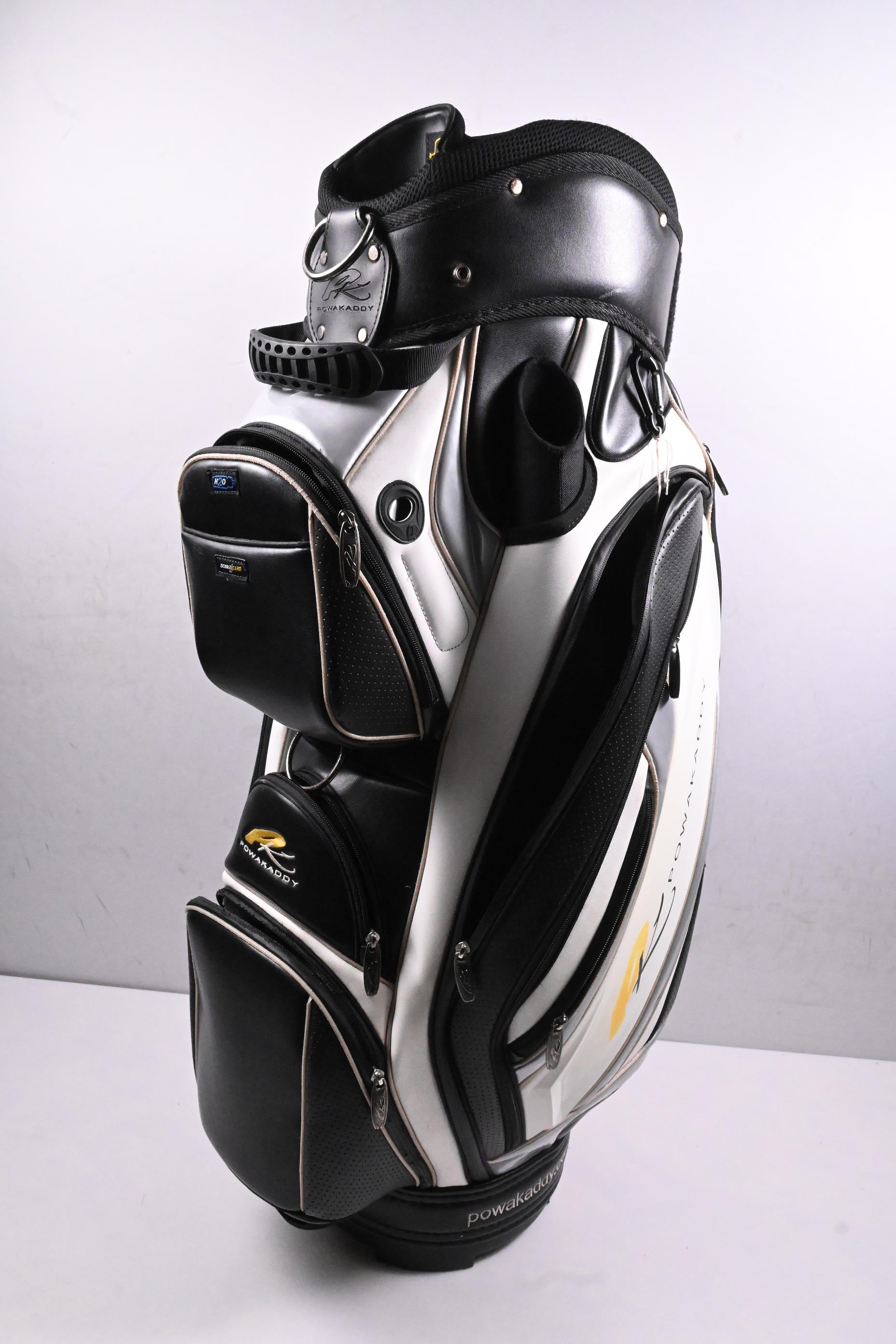 Powakaddy Cart Bag / 14-Way Divider / White, Black