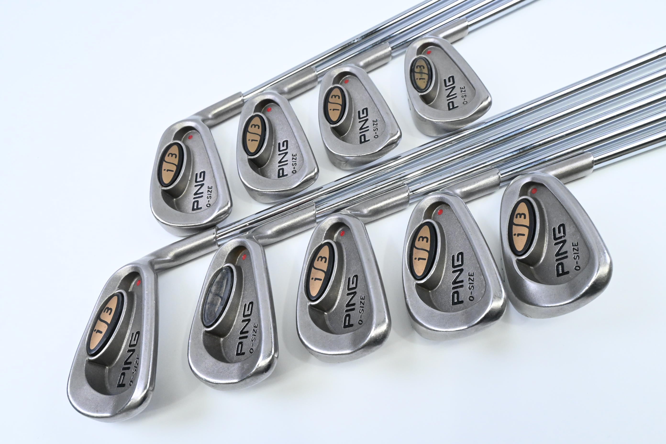 Ping i3 O-Size Irons / 3-PW+SW / Red Dot / Regular Flex Ping Steel Shafts