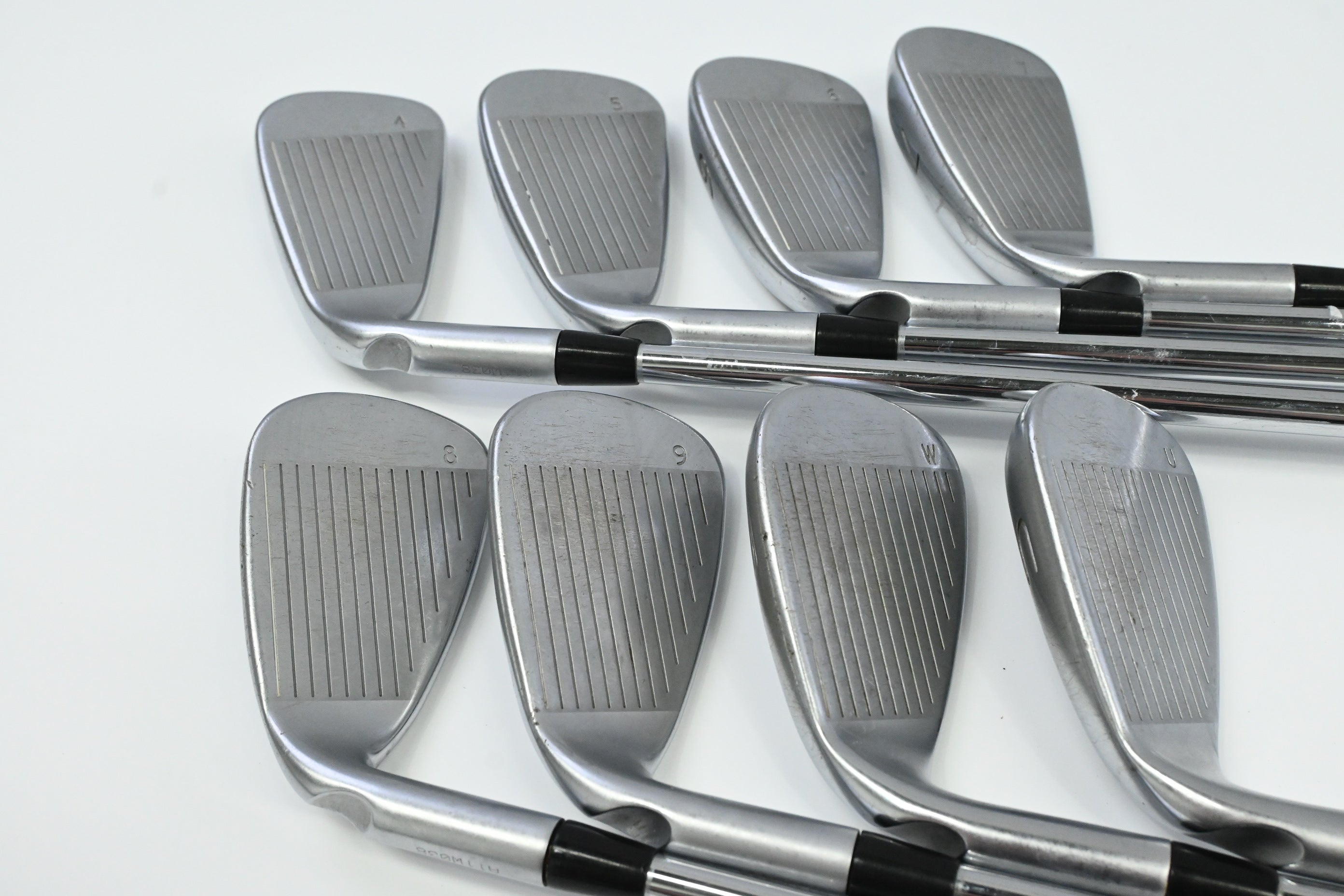 Ping G400 Irons / 4-PW+UW / Green Dot / Stiff Flex Ping AWT 2.0 Shafts