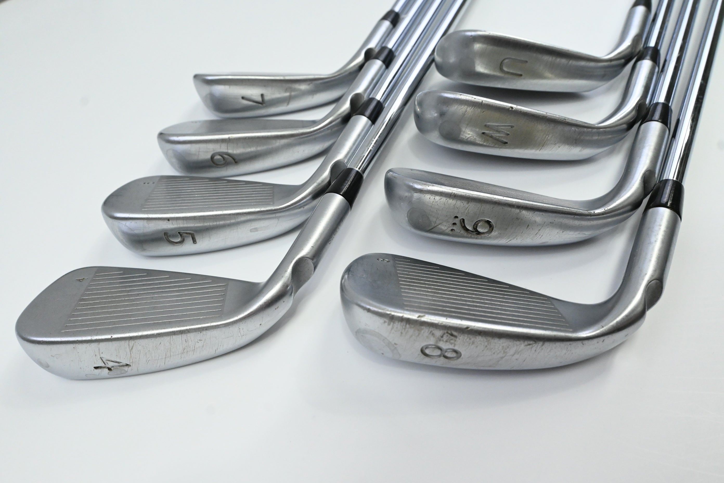 Ping G400 Irons / 4-PW+UW / Green Dot / Stiff Flex Ping AWT 2.0 Shafts