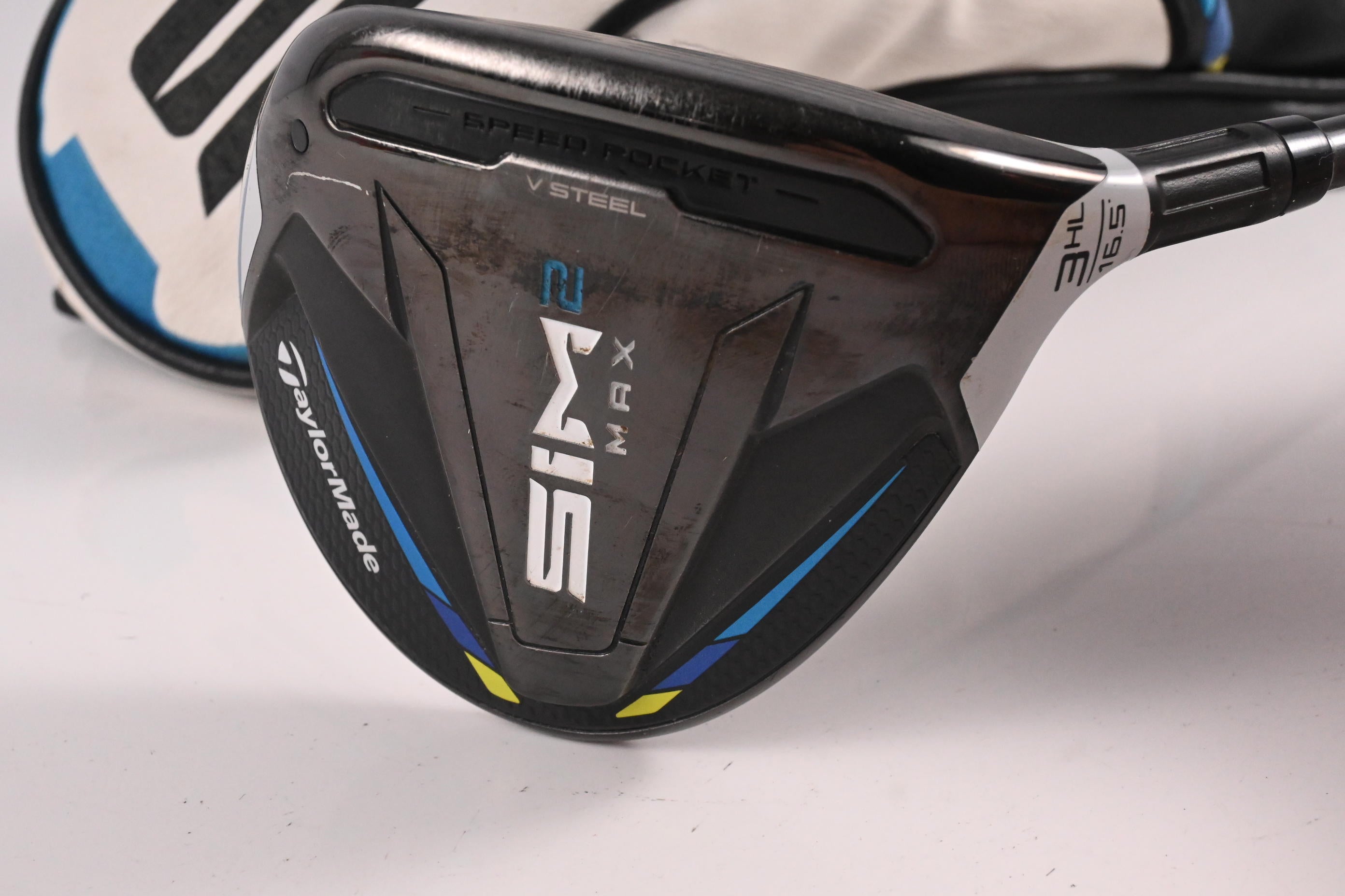 Taylormade SIM2 Max #3 Wood / 16.5 Degree / Stiff Flex Evenflow Riptide 70 Shaft