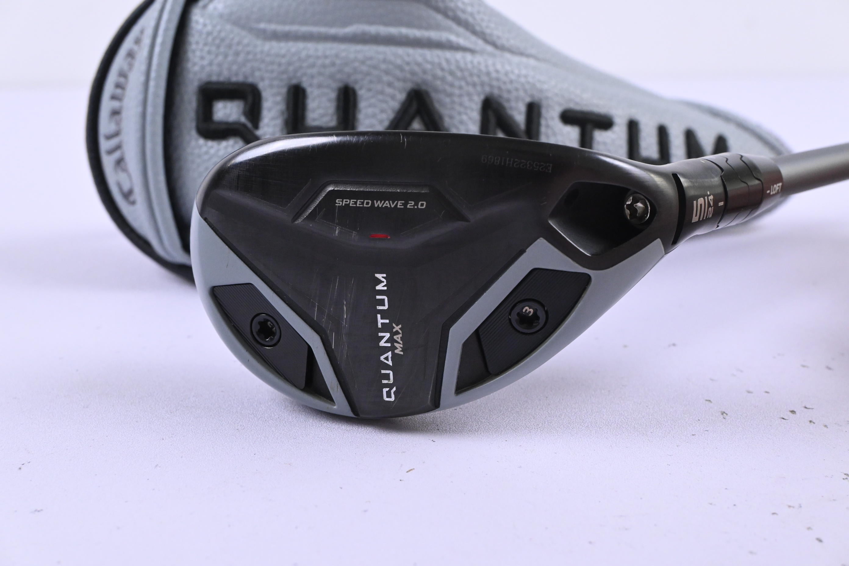 Callaway Quantum Max #5 Hybrid / 24 Degree / Stiff Flex Denali Frost Silver 70 Shaft