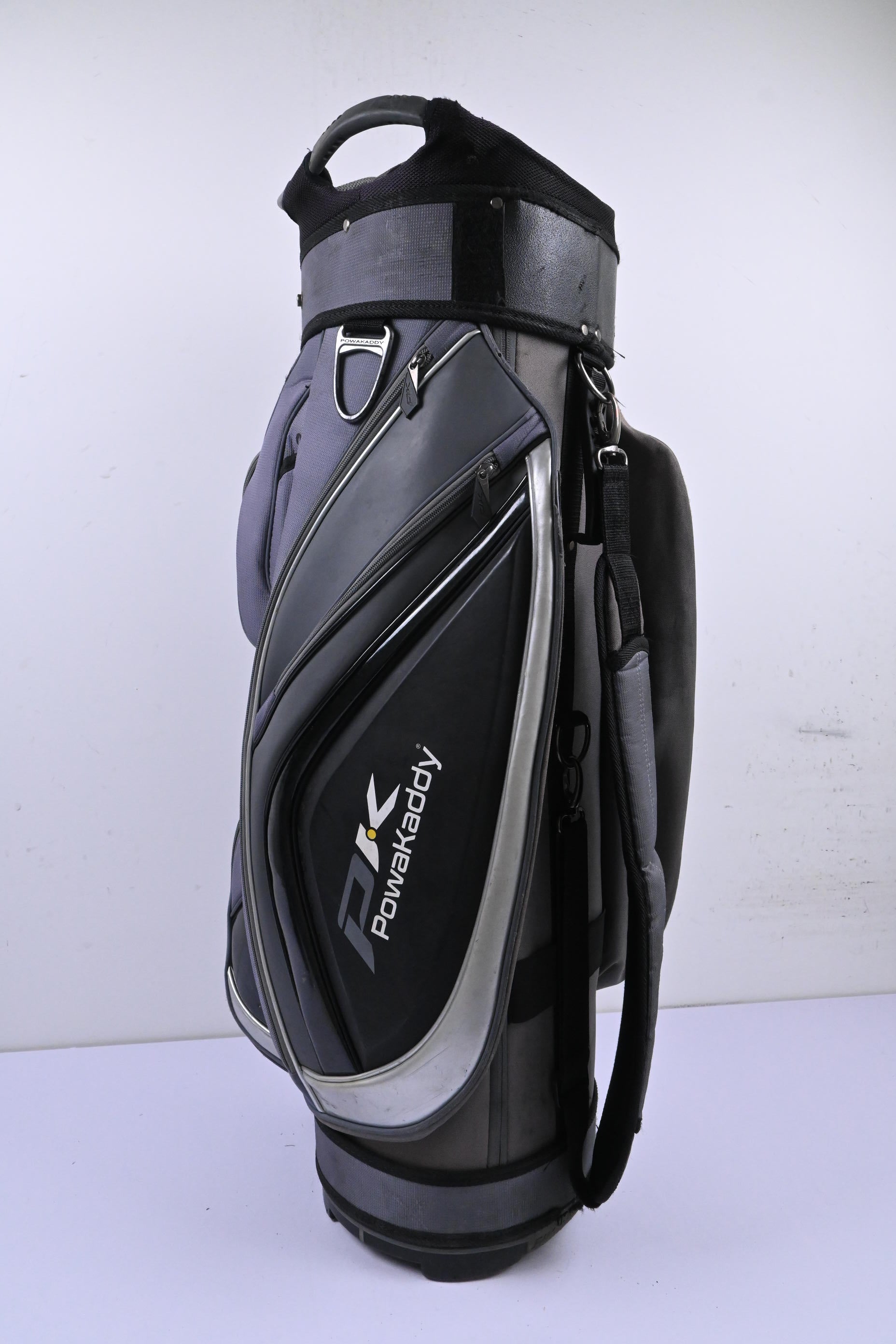 Powakaddy Premium Edition Cart Bag / 14-Way Divider / Grey & Black