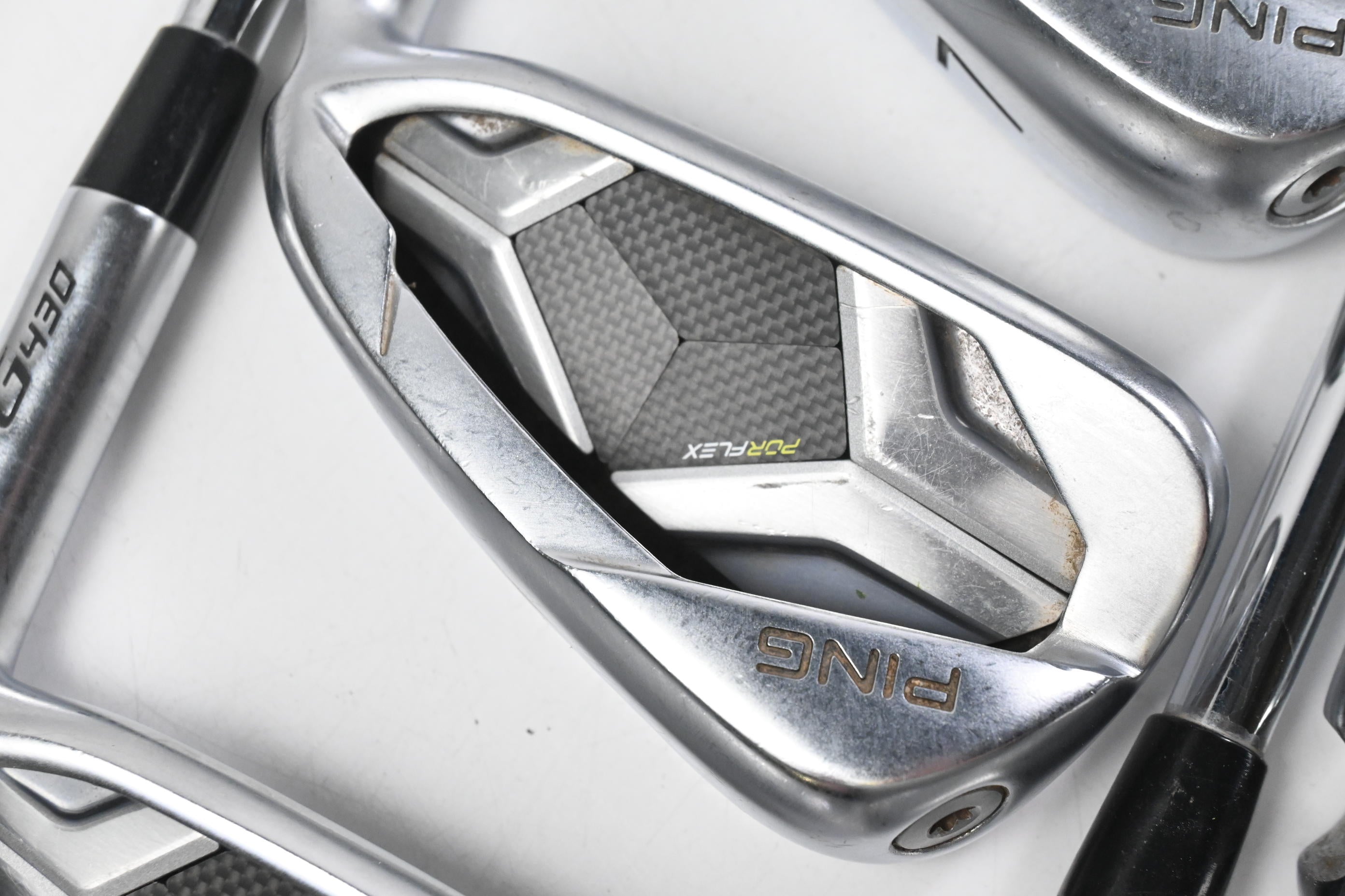 Ping G430 Irons / 5-PW / Green Dot / Regular Flex Ping AWT 2.0 Steel Shafts